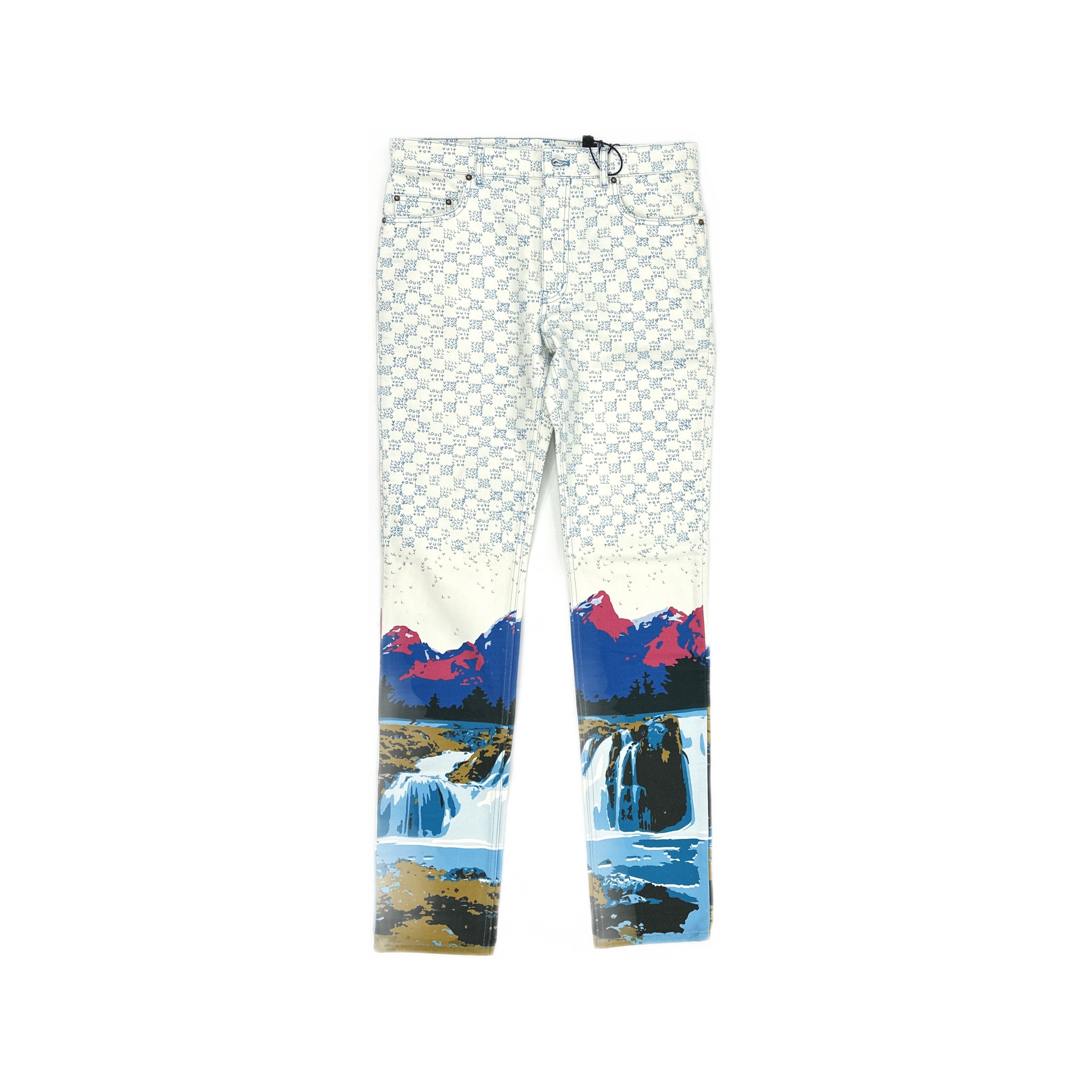 Louis Vuitton Louis Vuitton Landscape Monogram Denim Jeans Size 31 Size US 31 - 1 Thumbnail