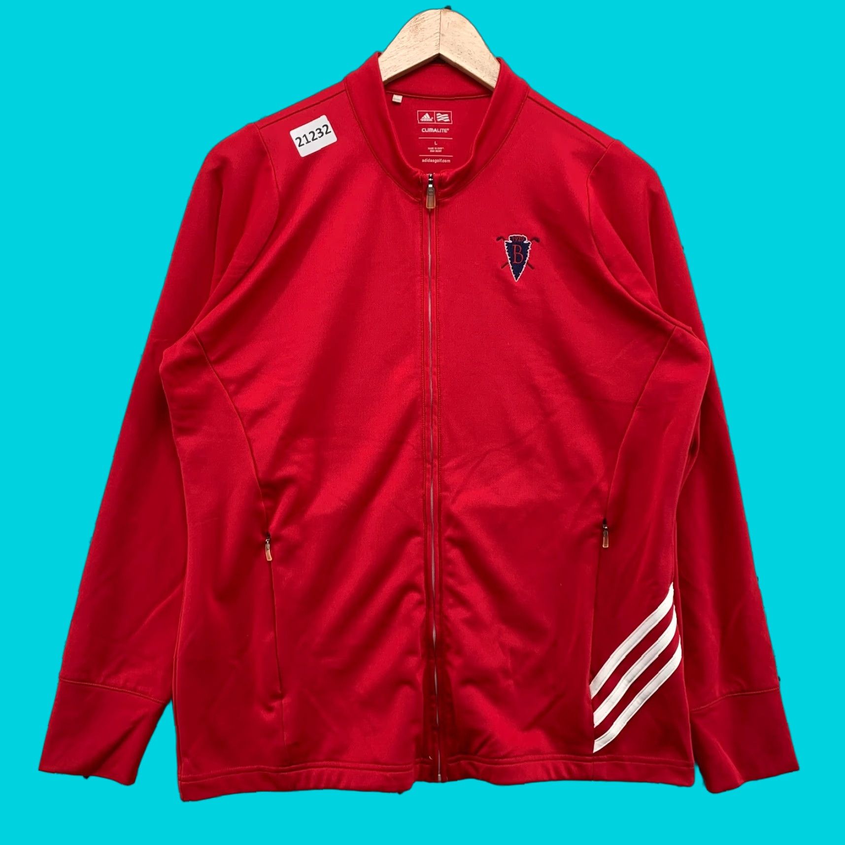 Adidas VINTAGE ADIDAS Golf CLIMALITE Active Jacket Womens Large Red Butterfield Golf 22x27.5 Size L / US 10 / IT 46 - 1 Thumbnail