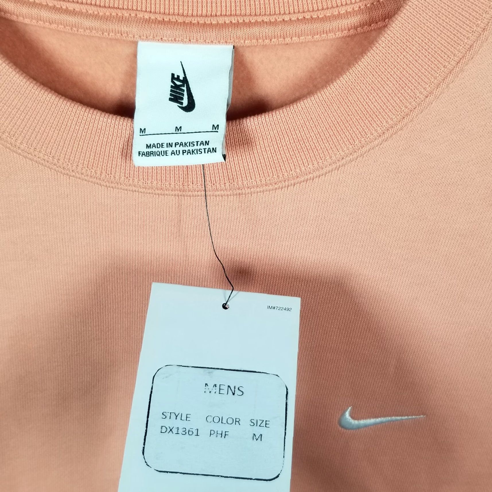 Nike VINTAGE Nike Crewneck Sweatshirt Men Adult Medium Peach Fleece Pullover Casual Athletic Size US M / EU 48-50 / 2 - 3 Thumbnail