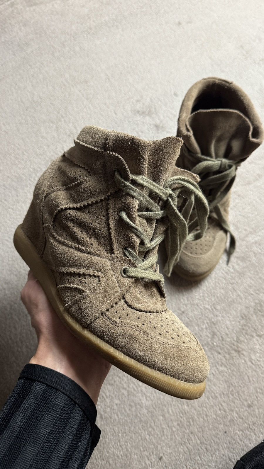 Isabel Marant Y2K Hi Top Wedge Suede Sneakers Bekket isabel marant style Size US 10 / IT 40 - 2 Thumbnail