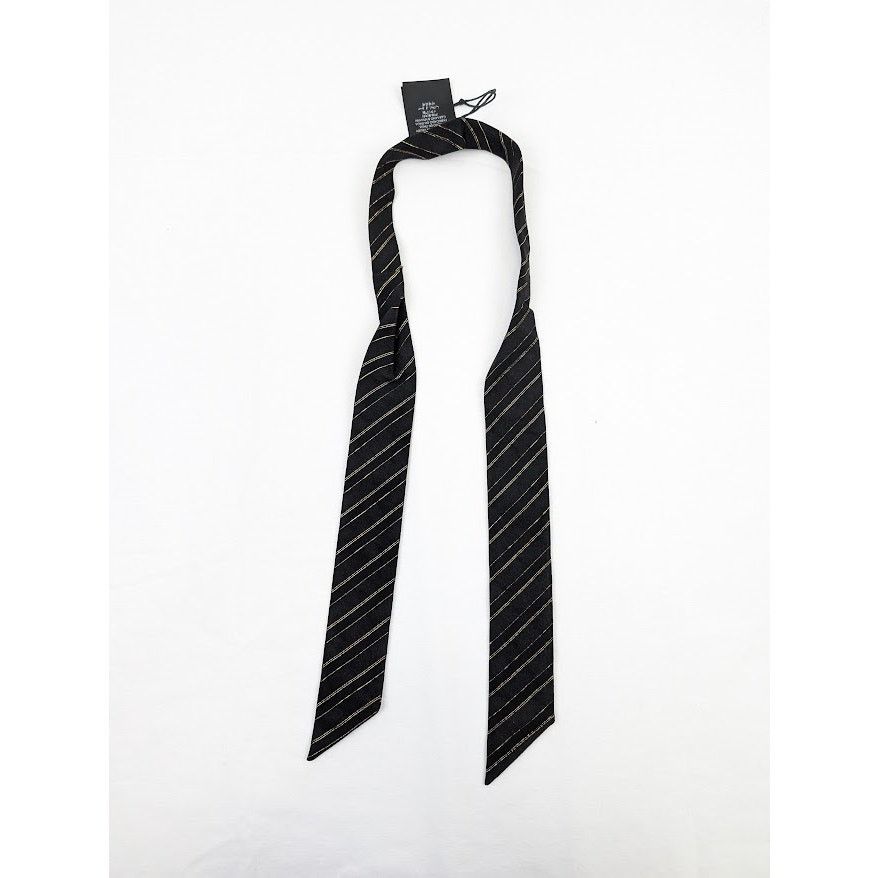 Saint Laurent Paris o1rshd1 Q:2 / Size: OS / Scarf Noeud Lavallie in Black/Gold Size ONE SIZE - 1 Thumbnail