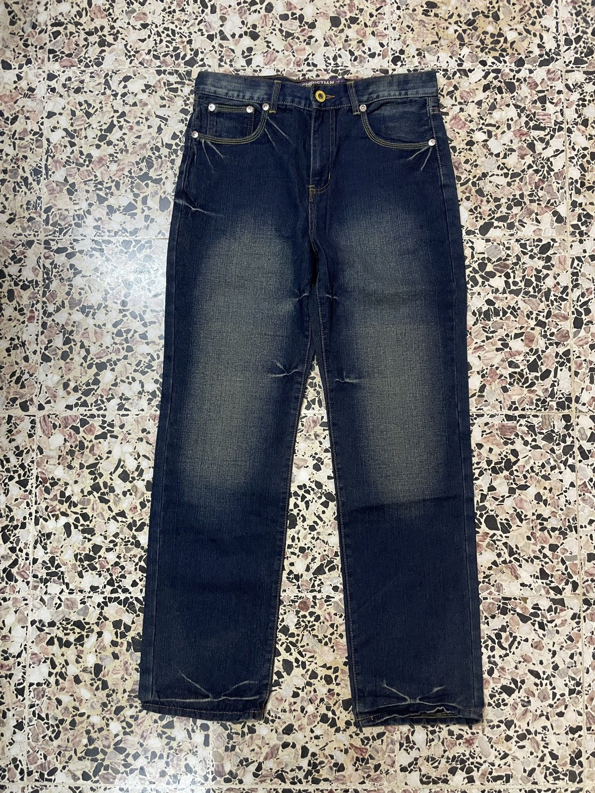 Christian Audigier × Ed Hardy Y2K Ed Hardy by Christian Audigier Designer Embroidery Denim Size US 32 / EU 48 - 2 Thumbnail