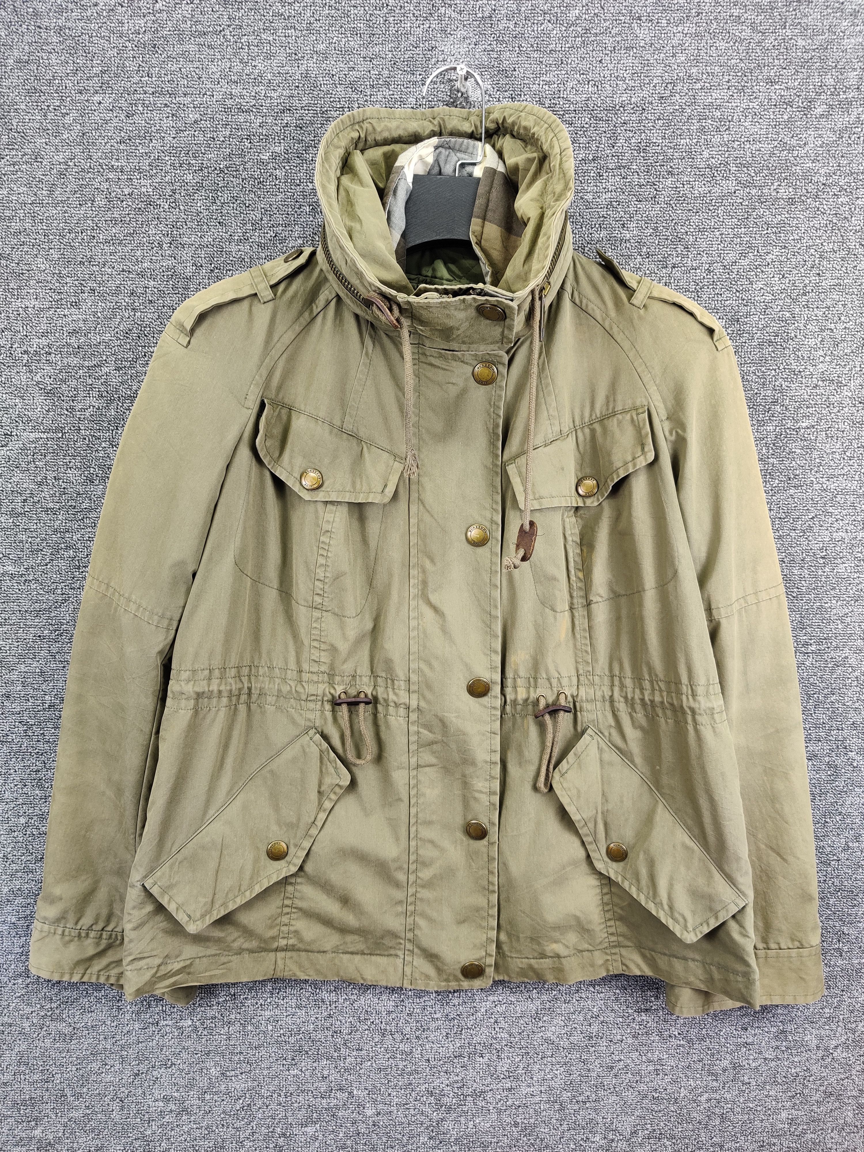 Burberry Rare 🔥 Vintage Burberry Brit Military Jacket Olive Green Size US M / EU 48-50 / 2 - 1 Thumbnail