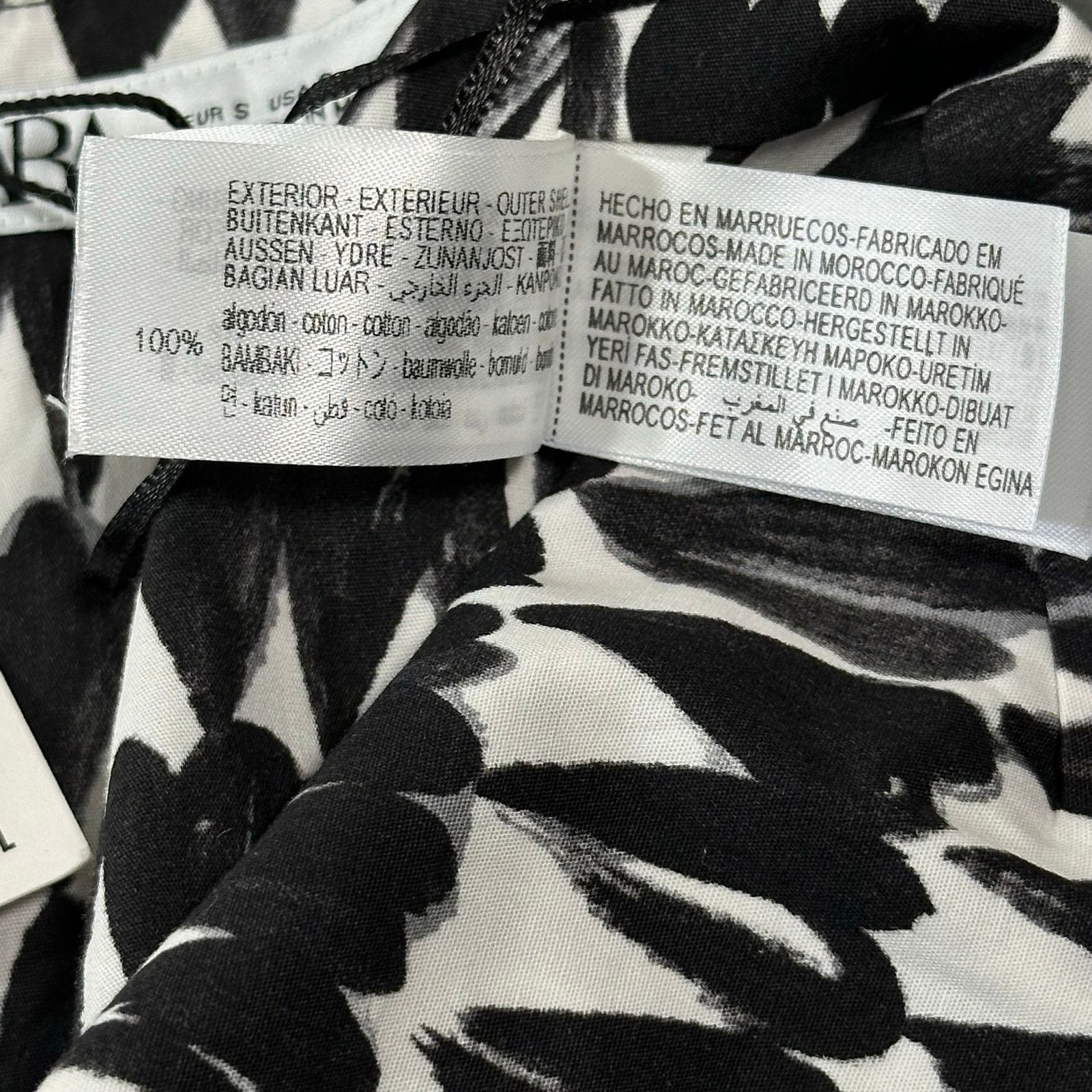 Zara Zara Women's Black White Heart Printed Crop Top Size S Size S / US 4 / IT 40 - 5 Thumbnail