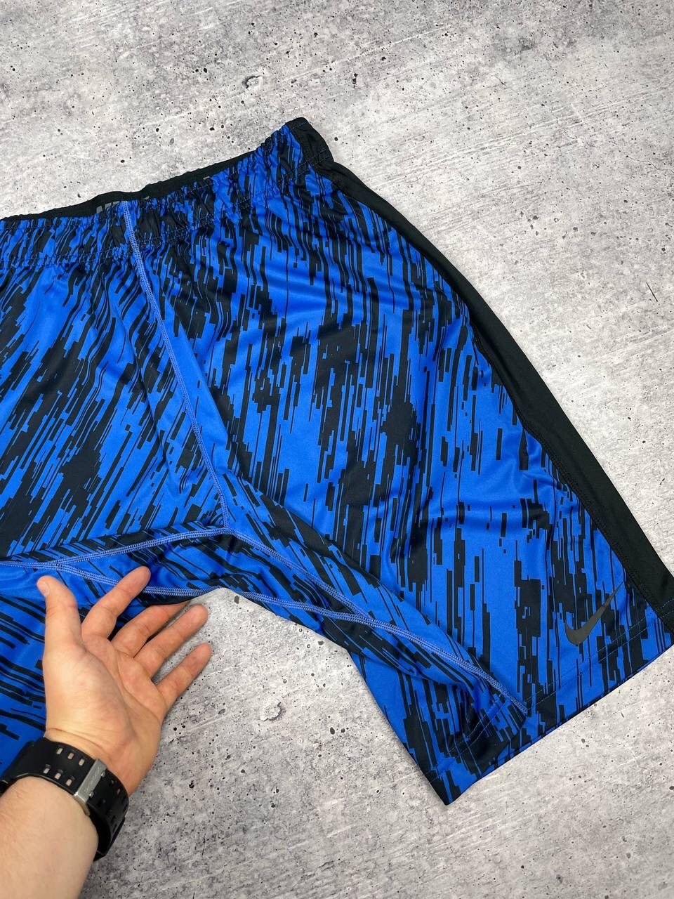 Nike Vintage Nike Y2K Style Drill Blue Wide Leg Casual Rap Shorts Size US 32 / EU 48 - 7 Thumbnail