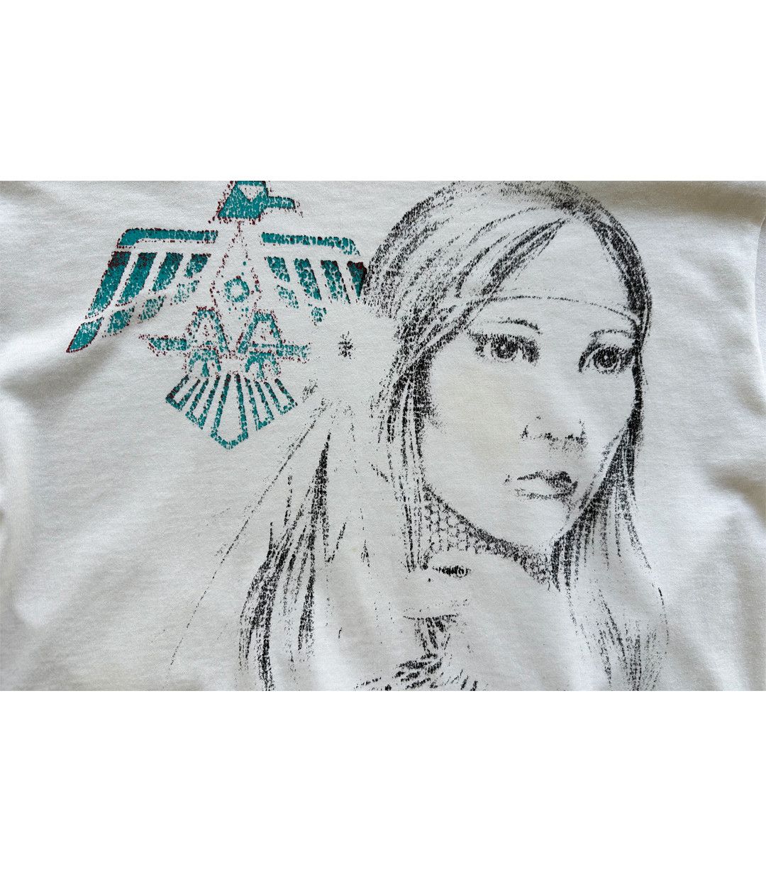Vintage 90's Vintage Native American Woman T-Shirt Size US M / EU 48-50 / 2 - 6 Thumbnail