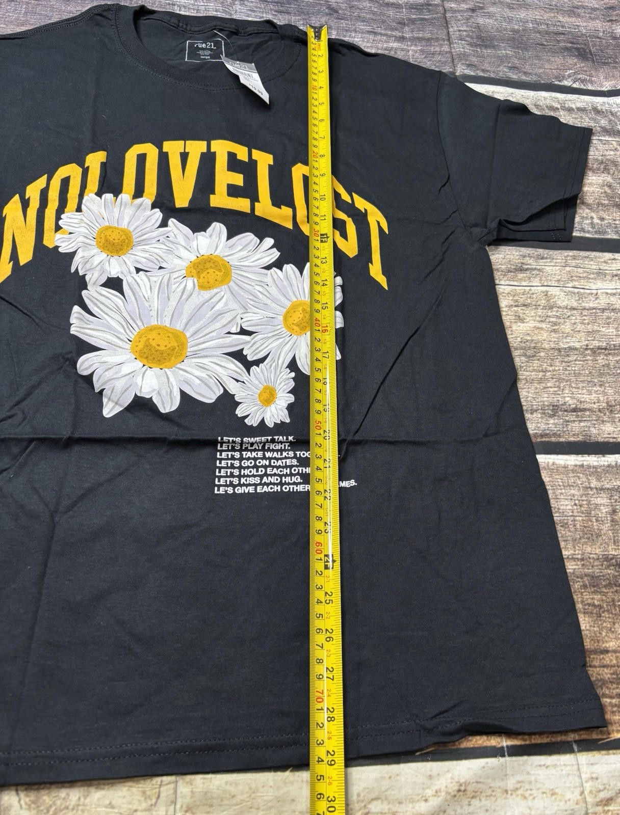 rue21 Rue 21 T-Shirt Men's Large No Love Lost Flowers Cotton Size US L / EU 52-54 / 3 - 10 Thumbnail