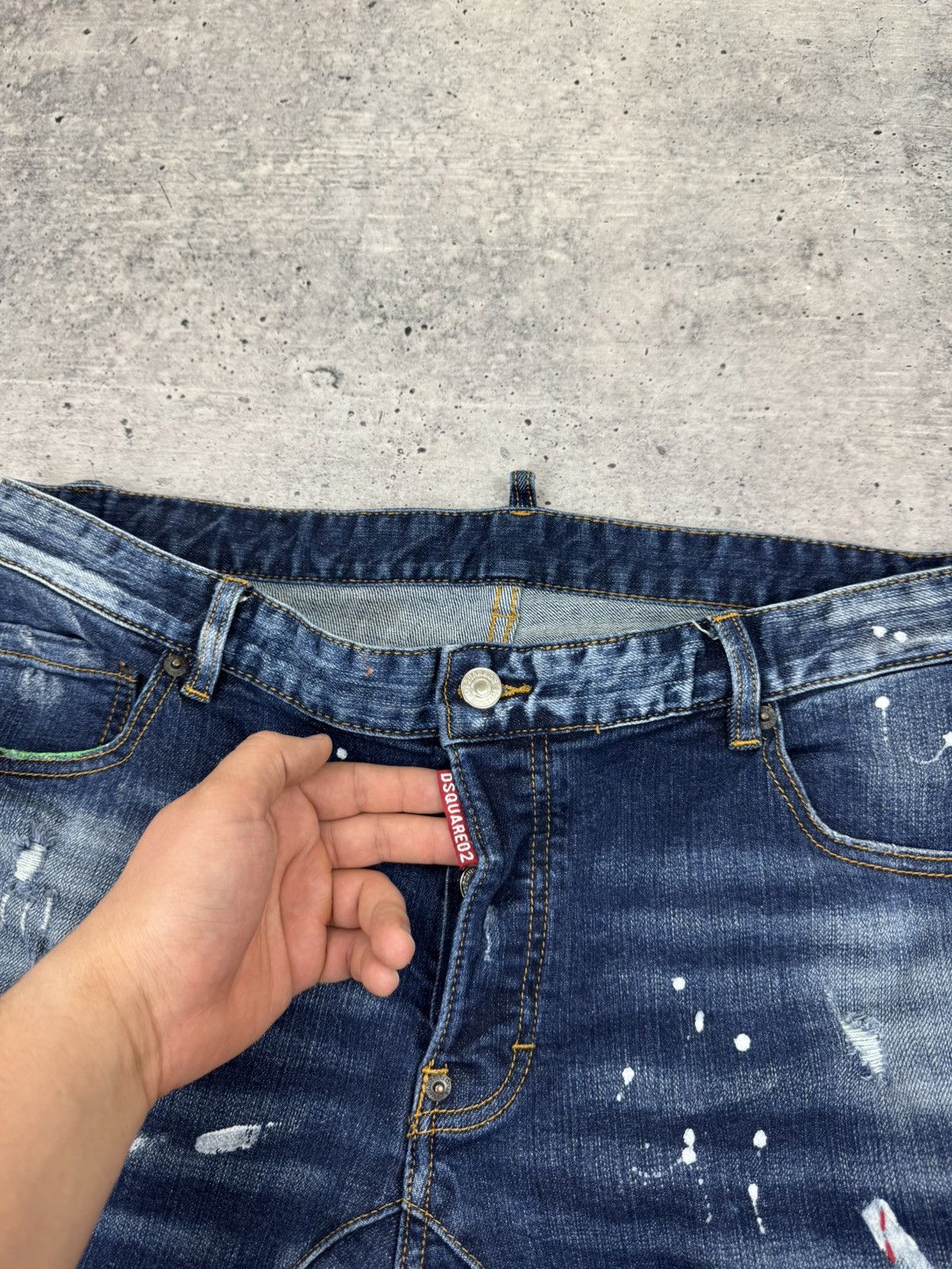 Dsquared2 Dsquared2 Dsquared Painted Patchwork Italian Jeans Trousers Size US 36 / EU 52 - 13 Thumbnail