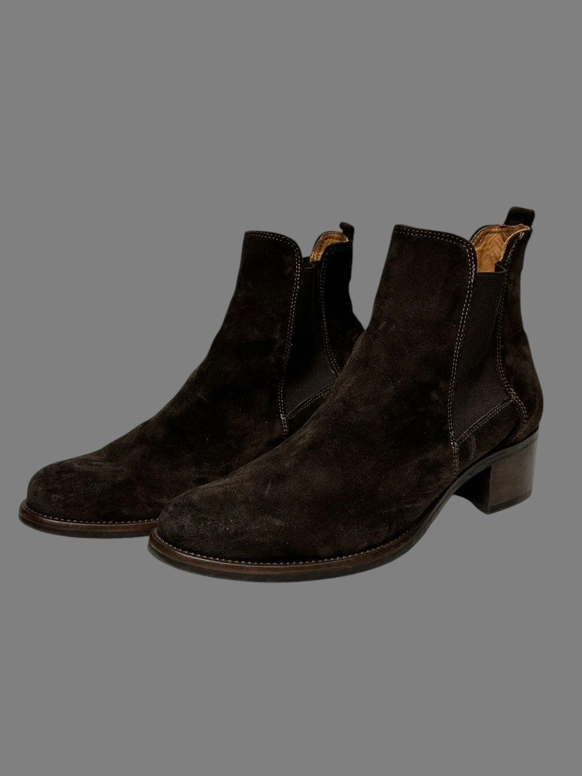 14th Addiction Franzini Brown Leather Boots Italian Elegant Retro Guidi Size US 8 / EU 41 - 1 Thumbnail