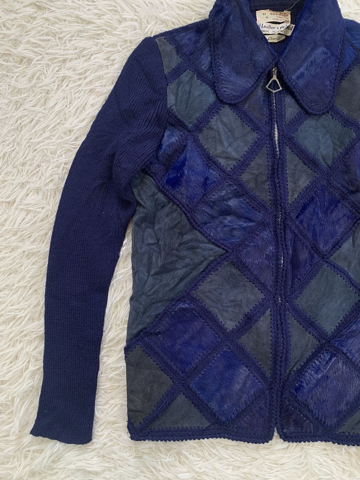 Japanese Brand N C Candido Firenze Real Leather & Wool Jacket Size US S / EU 44-46 / 1 - 3 Thumbnail