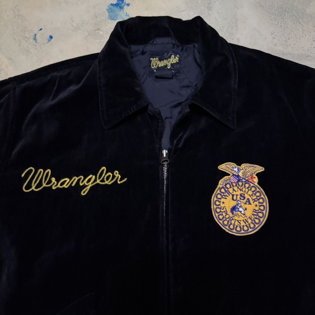 Wrangler Vintage Wrangler FFA Style Jacket Big Logo Size L Size US L / EU 52-54 / 3 - 5 Thumbnail