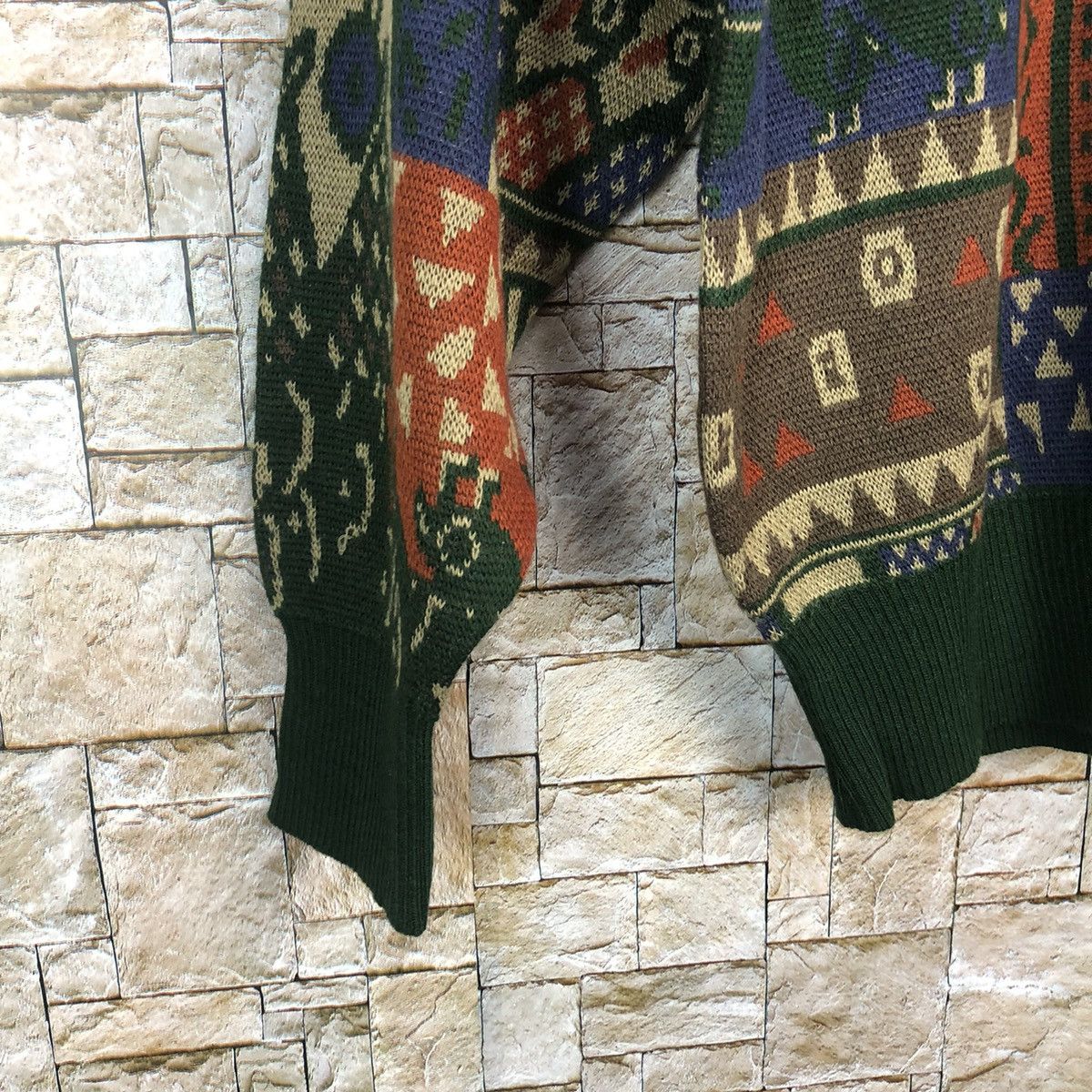 Homespun Knitwear Lhadorian Green art vintage Knitwear #A486 Size S / US 4 / IT 40 - 7 Thumbnail