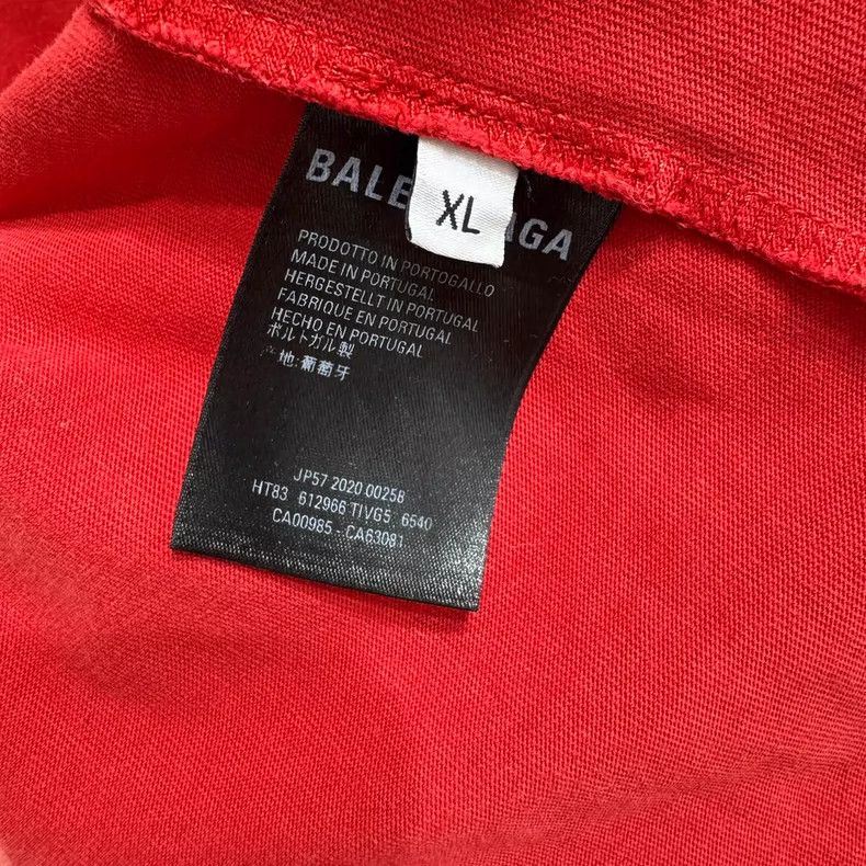 Balenciaga Balenciaga Red Letter Logo Short Sleeve Size US XL / EU 56 / 4 - 4 Thumbnail