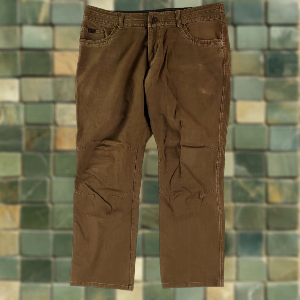 Vintage Kuhl Kanvus Jean Pants Brown 38x30 Mens Chino Inseam 30 38x29.5 Actual Size US 38 / EU 54 - 1 Thumbnail