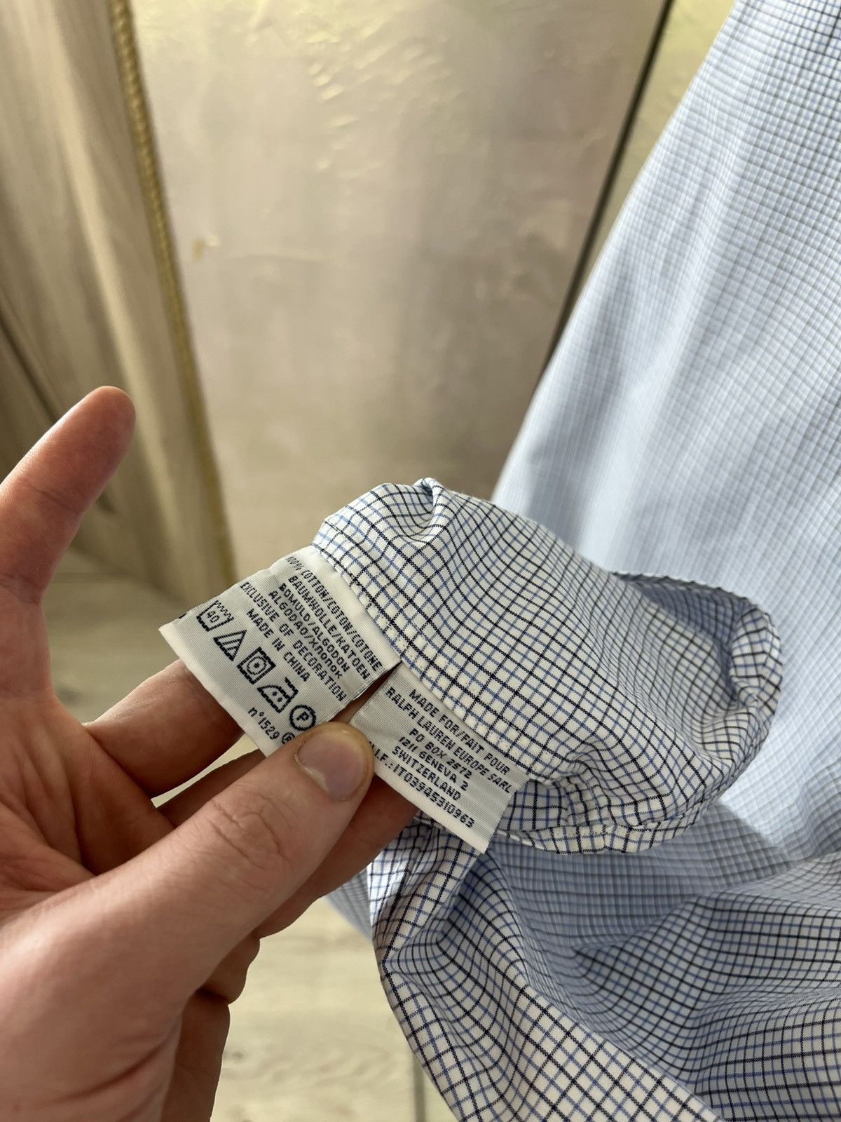 Polo Ralph Lauren Polo Ralph Lauren Regent CustomFit Spread Collar Check Shirt Size US XL / EU 56 / 4 - 10 Thumbnail