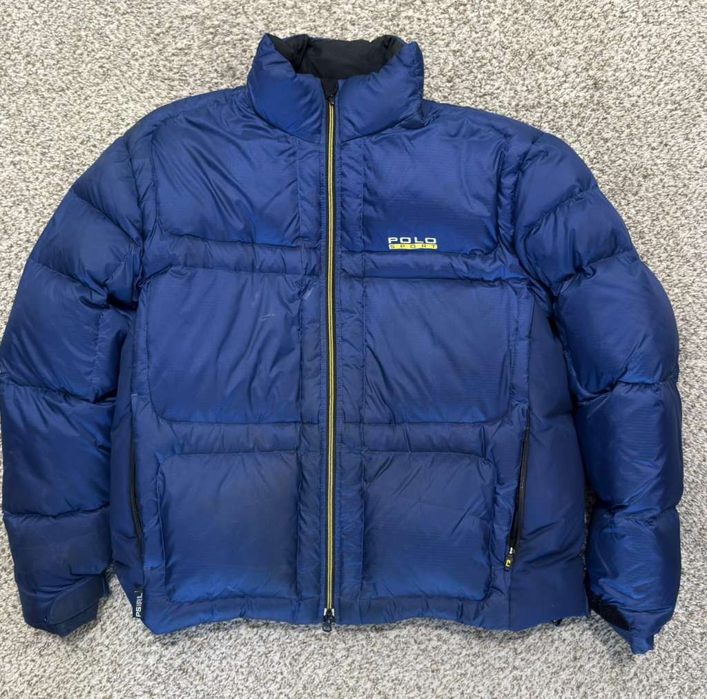 Polo Ralph Lauren VINTAGE 90s NAVY BLUE POLO SPORT RALPH LAUREN PUFFER JACKET Size US XL / EU 56 / 4 - 1 Thumbnail