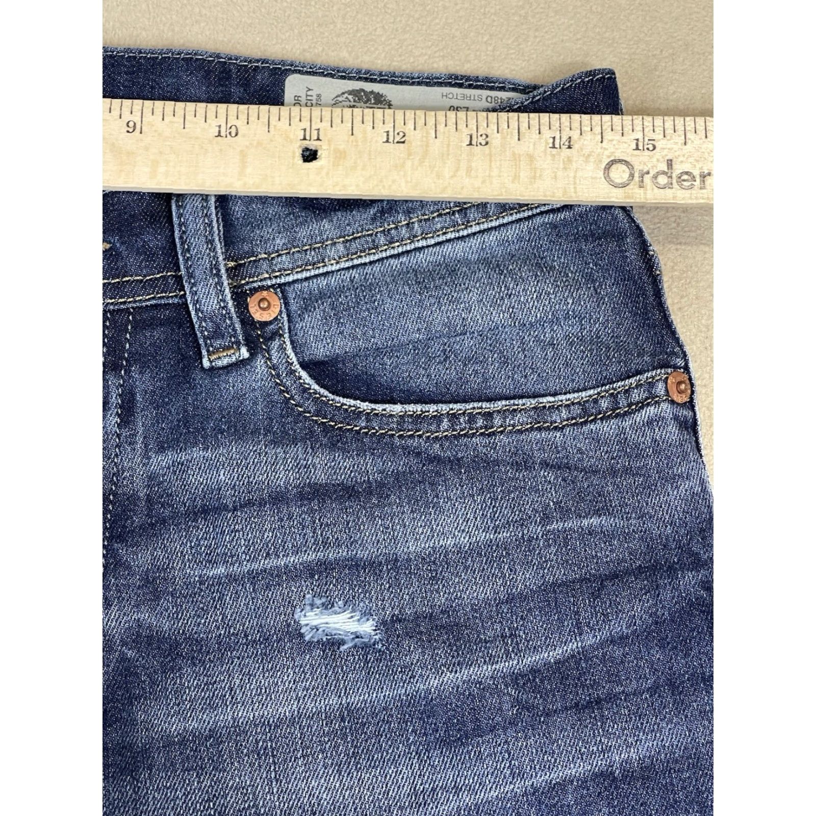 Diesel Diesel Jeans Mens 27x30 Blue Tepphar Slim Carrot Button Fly Distressed Denim Size US 27 - 6 Thumbnail