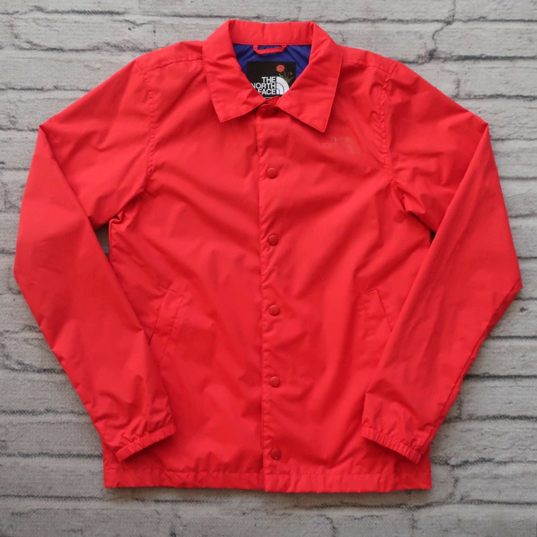 Nordstrom North Face x Olivia Kim Coaches Jacket Men XX-Small Red Floral/Nylon Jacket Size US XXL / EU 58 / 5 - 3 Thumbnail