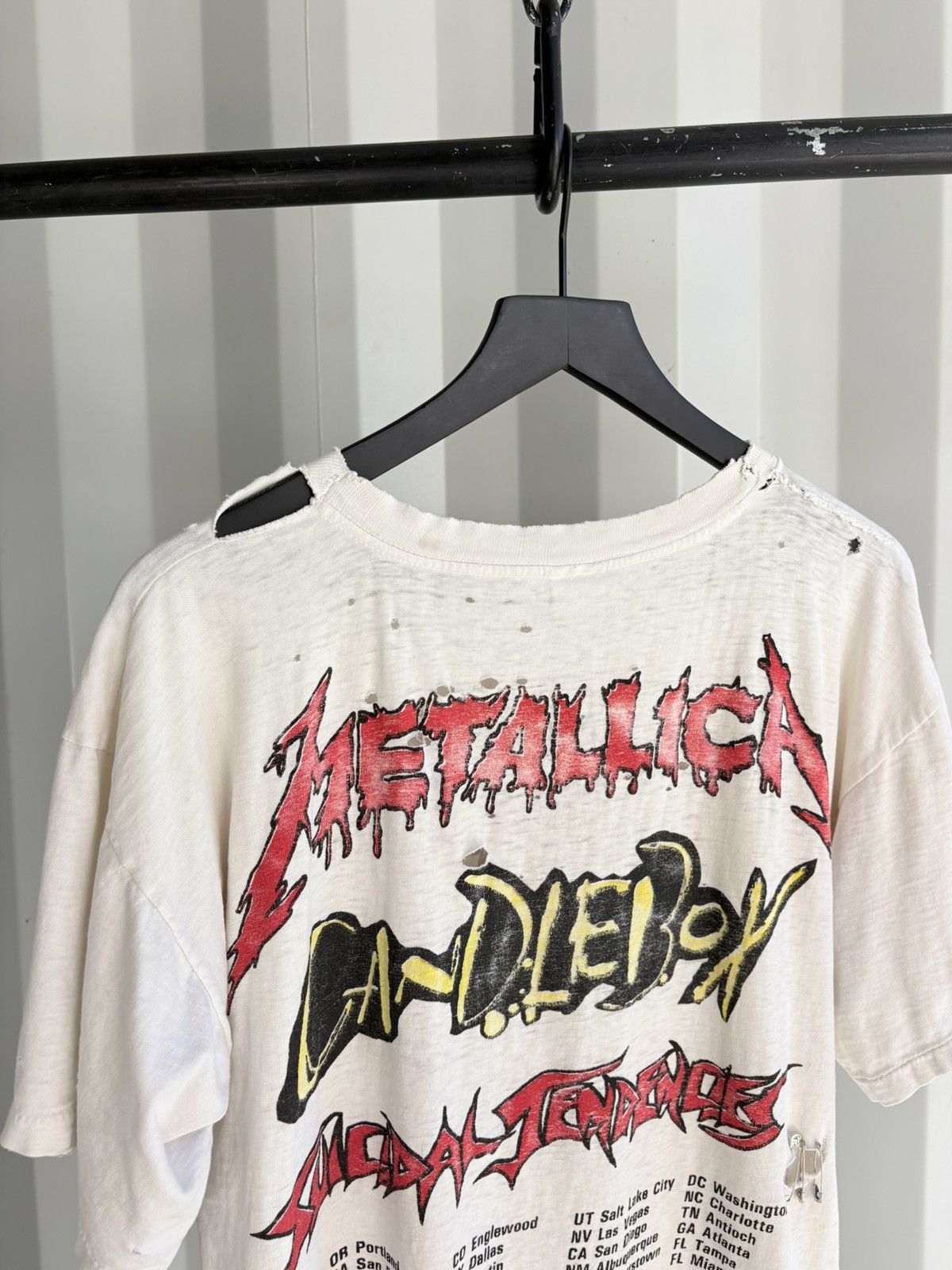 Band Tees Metallica Thrashed Faded Distressed Shirt GRUNGE thin Band Size US L / EU 52-54 / 3 - 4 Thumbnail
