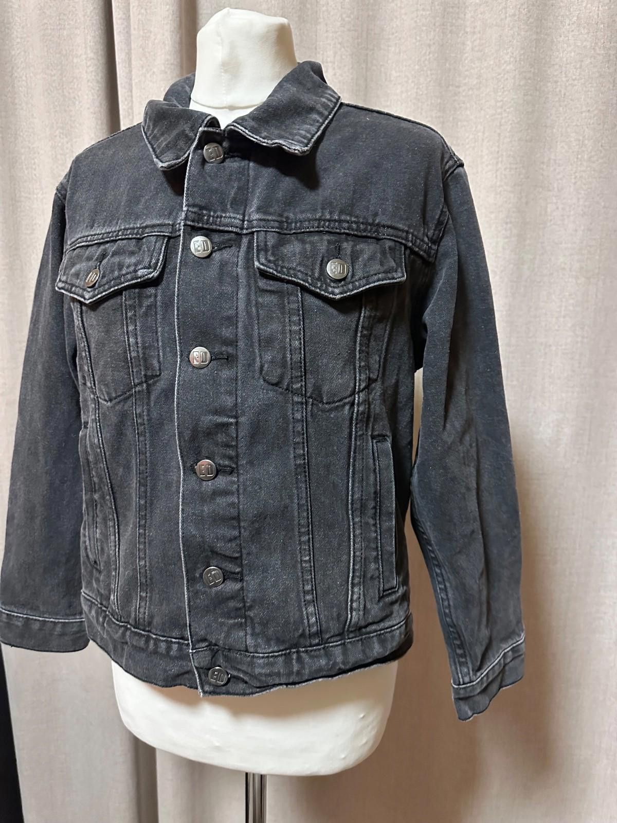 Ed Hardy Denim Gray Jacket Wolf Sz M Womens