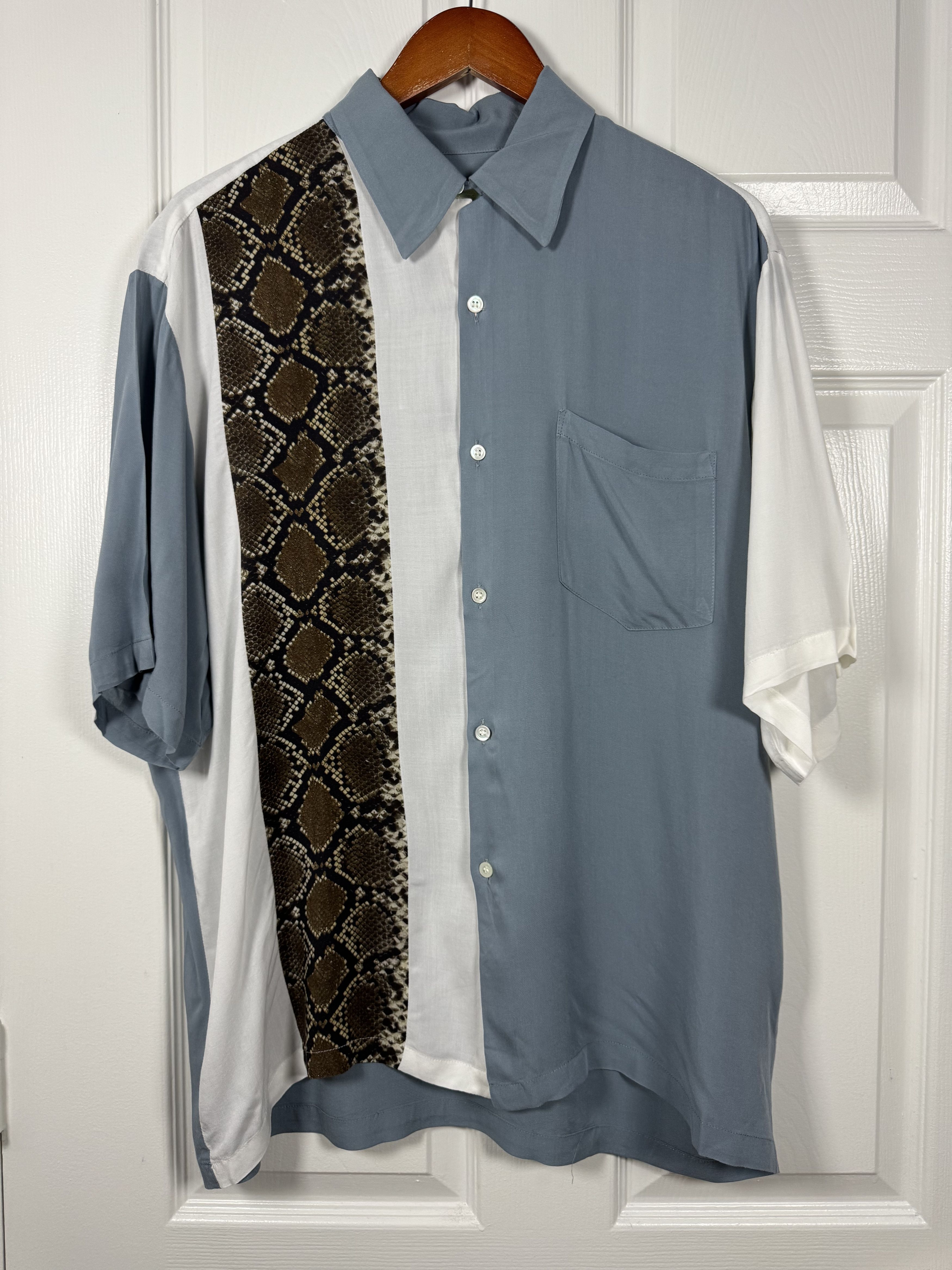 Aries Gray Snake Panel Hawaiian Shirt Large Size US L / EU 52-54 / 3 - 2 Thumbnail
