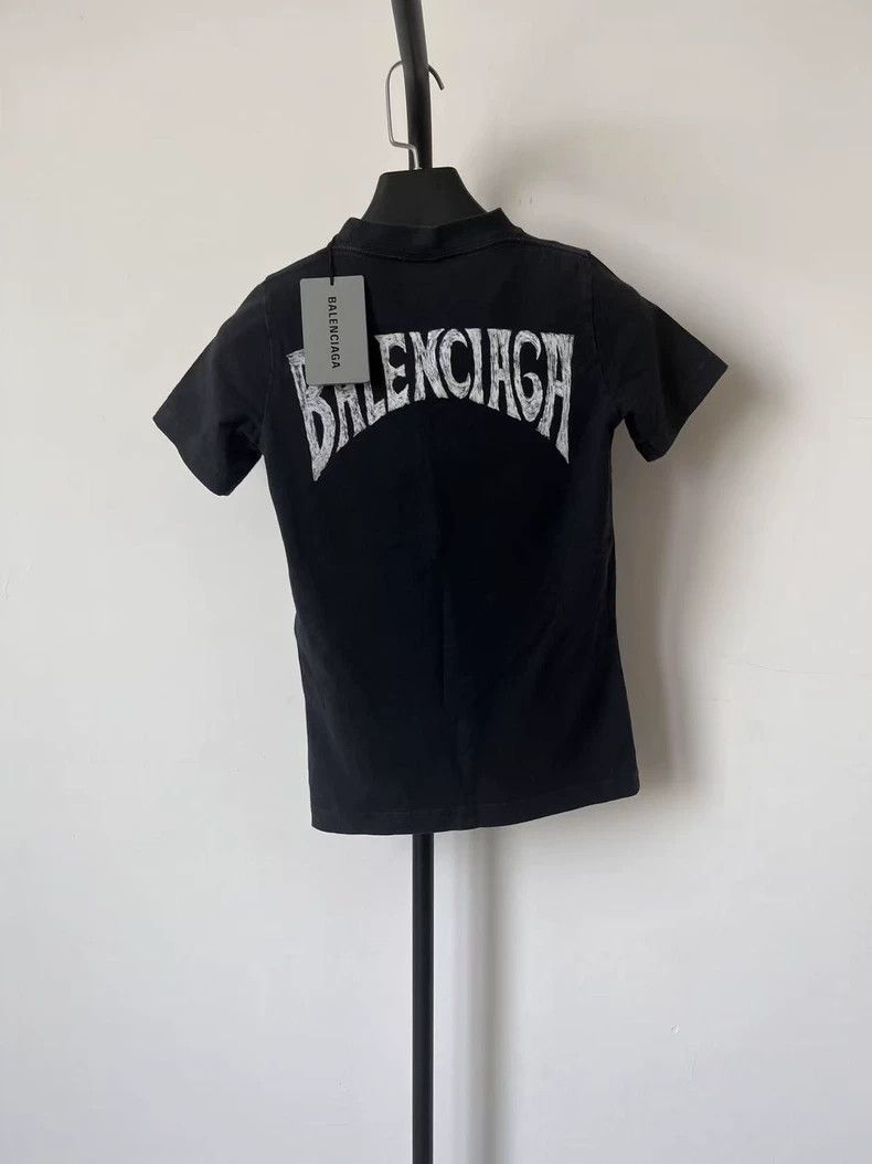 Balenciaga Balenciaga Letter Print Crew Neck Short Sleeve Regular T-S Size M / US 6-8 / IT 42-44 - 2 Thumbnail