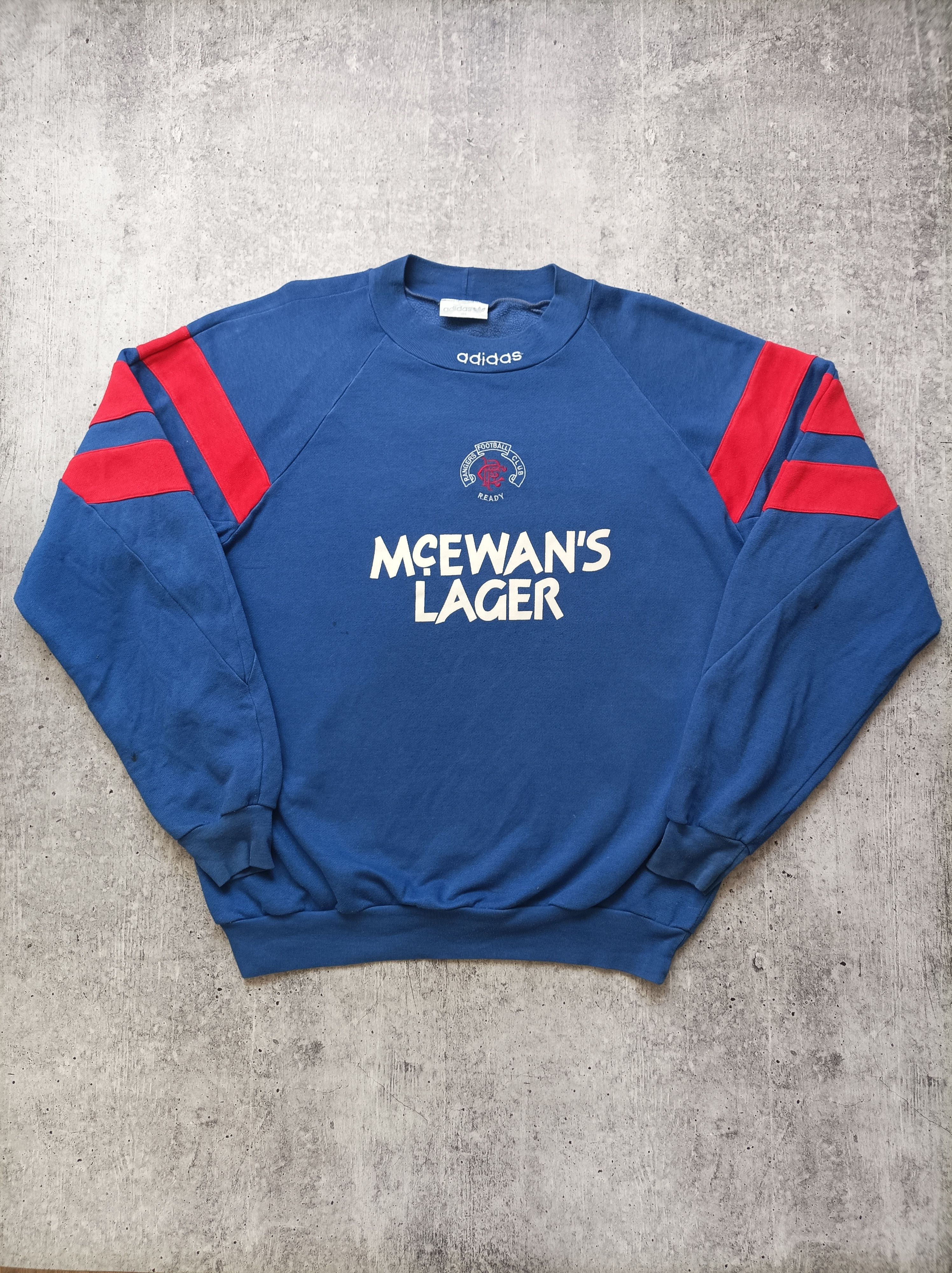 image of Glasgow Rangers Adidas Sweatshirt Soccer Football 90's in Blue, Men's (Size XL)