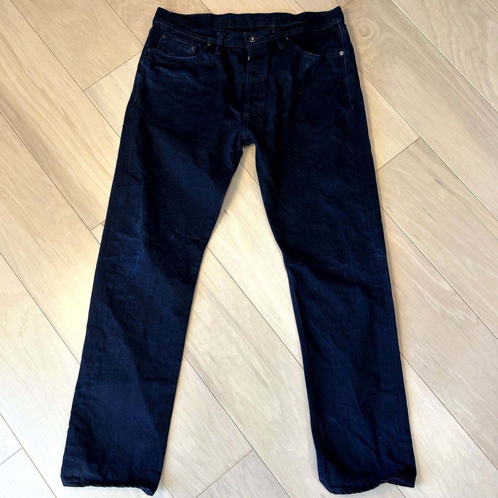 3sixteen VINTAGE 3sixteen CT-120x Classic Tapered Shadow Selvedge Denim Jeans Men’s 35x31 Blue Indigo 5-Pocket Logo Mens Size US 35 - 2 Thumbnail