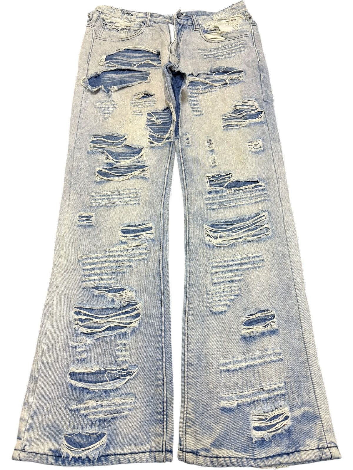 Tornado Mart Vintage Japanese Brand Heavy Distressed Flare Jeans Size US 32 / EU 48 - 1 Thumbnail