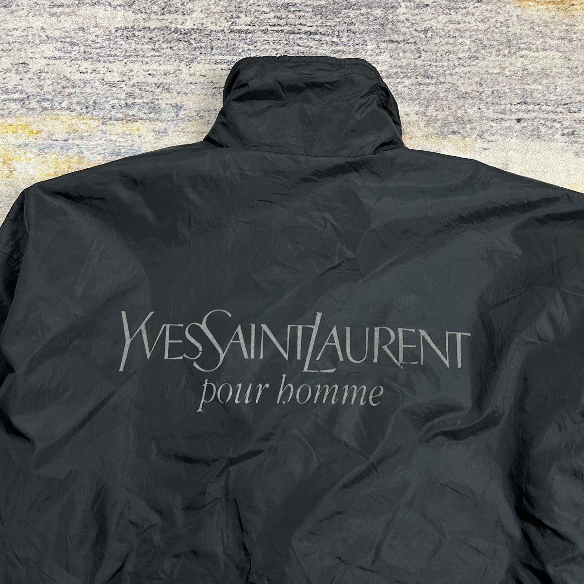 Vintage × Yves Saint Laurent Vintage 90s Yves Saint Laurent Pour Homme big logo jacket Size US L / EU 52-54 / 3 - 3 Thumbnail