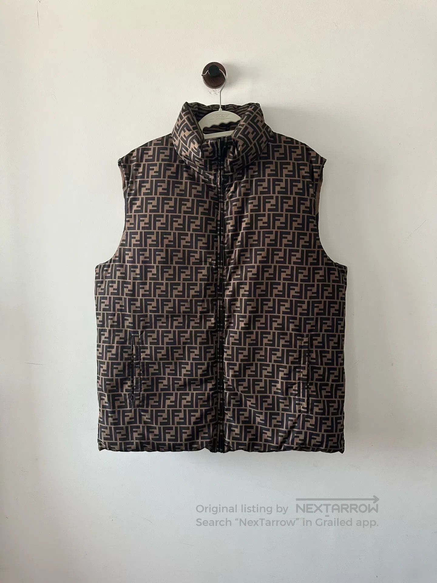 Fendi FENDI Reversible All-Over Print Down Vest| Size US L / EU 52-54 / 3 - 1 Thumbnail