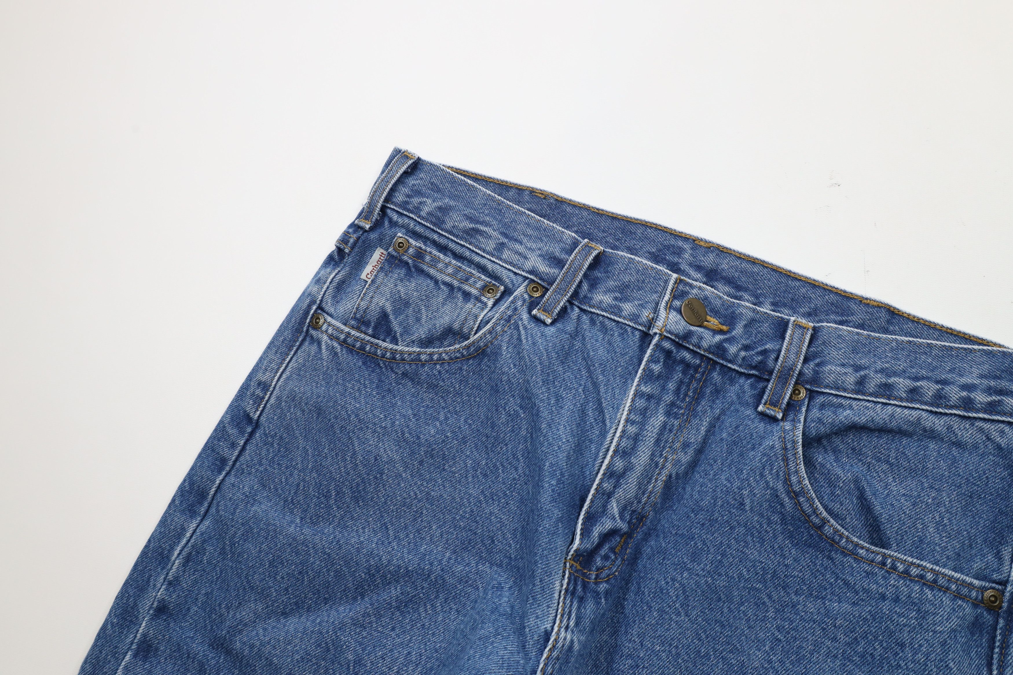 Carhartt × Vintage Vintage Carhartt Spell Out Traditional Fit Denim Jeans Blue Size US 34 / EU 50 - 6 Thumbnail