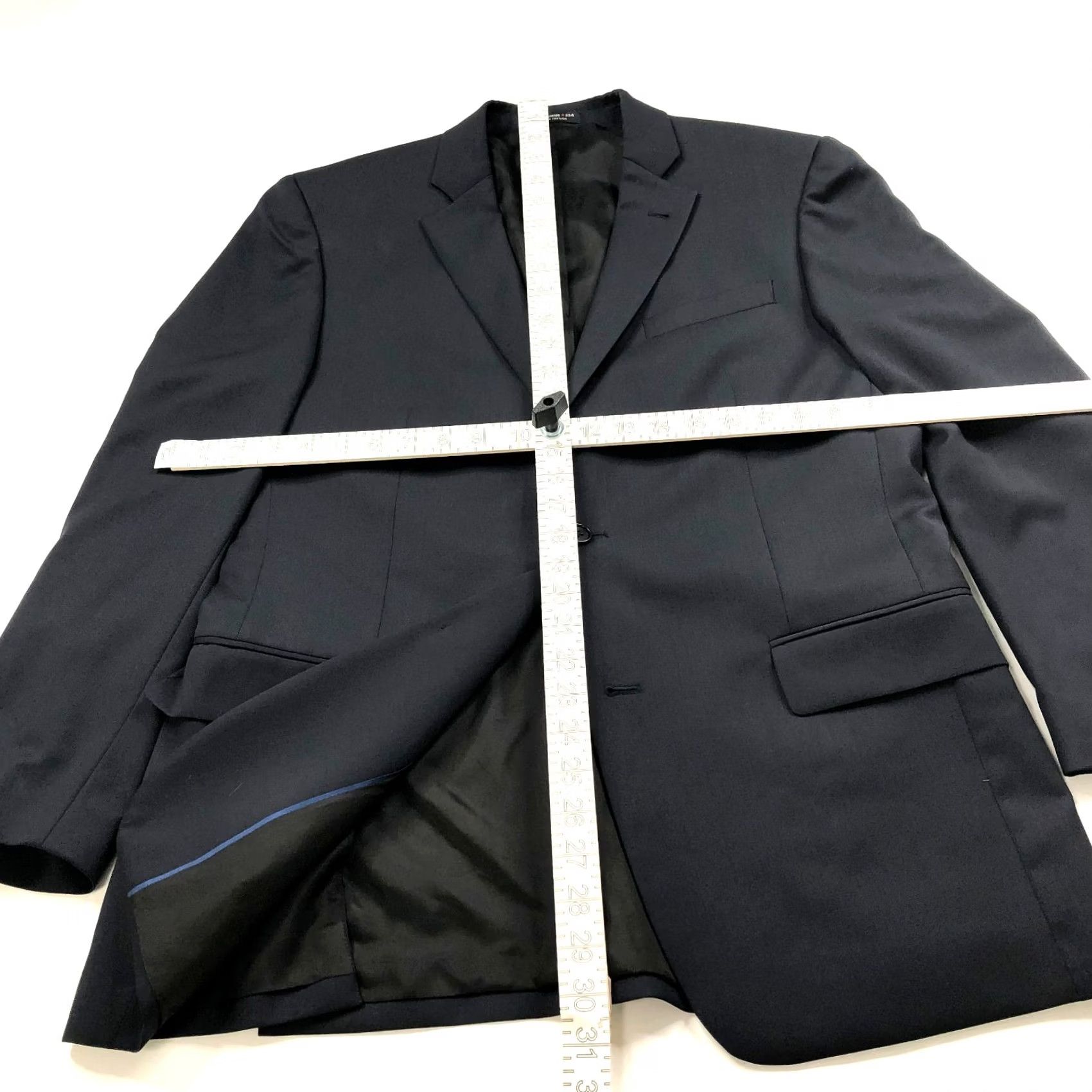 John Varvatos John Varvatos U.S.A. Blazer Sport Coat Jacket Blue 40 R Wool Button-Front Notch Lapel Double-Vented Men Size 40R - 7 Thumbnail