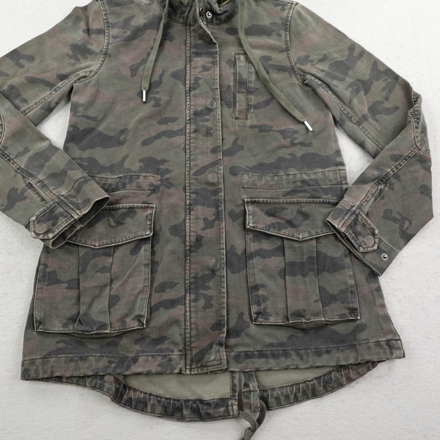 James Perse James Perse Military Jacket Womens XS 0 Green Camo Utility Coat Zip Snap Up Size XS / US 0-2 / IT 36-38 - 3 Thumbnail