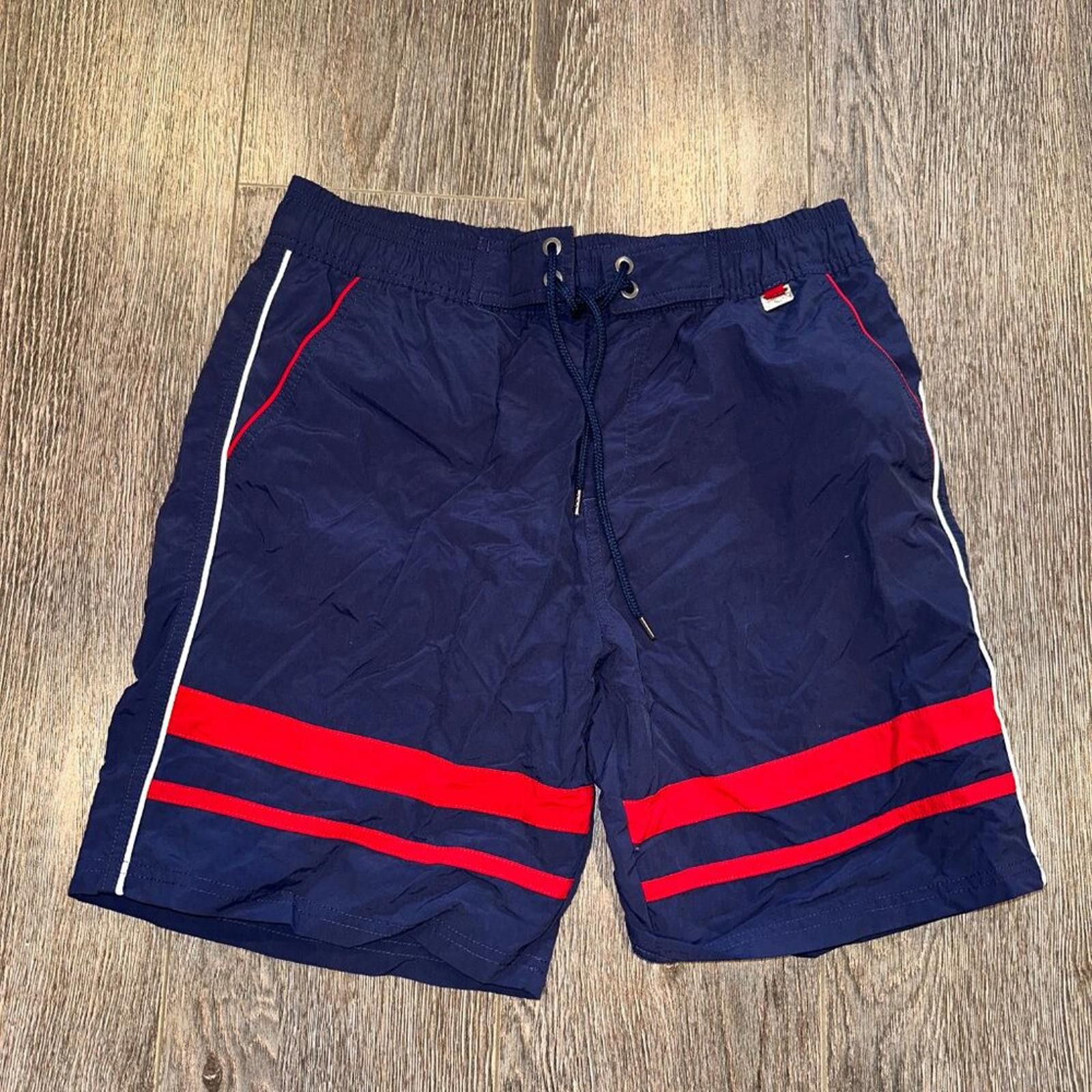 Comme des Garcons Homme Plus HOM Men’s Swim Shorts – Size Medium – Navy/Red Size US 32 / EU 48 - 1 Thumbnail