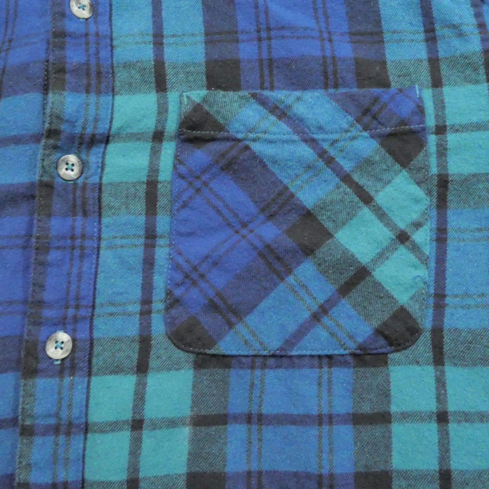 Vintage Magellan Shirt Mens L Blue Flannel Button Up Classic Fit Plaid Workwear Casual Long Sleeve Collared Button-Up Size US L / EU 52-54 / 3 - 3 Thumbnail