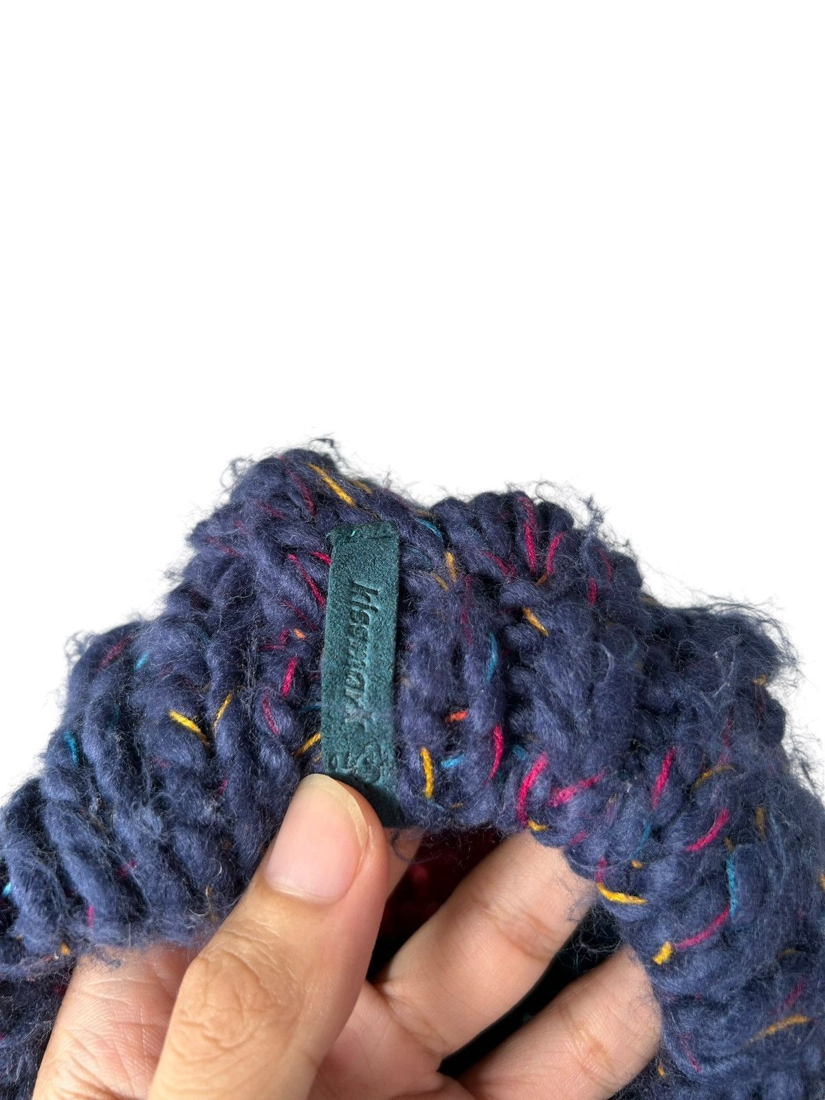 Japanese Brand × Kapital × Vintage Crochet Knitted Japanese Brand Kissmark hairy Beanie Hats 🎌☠️ Size ONE SIZE - 4 Thumbnail