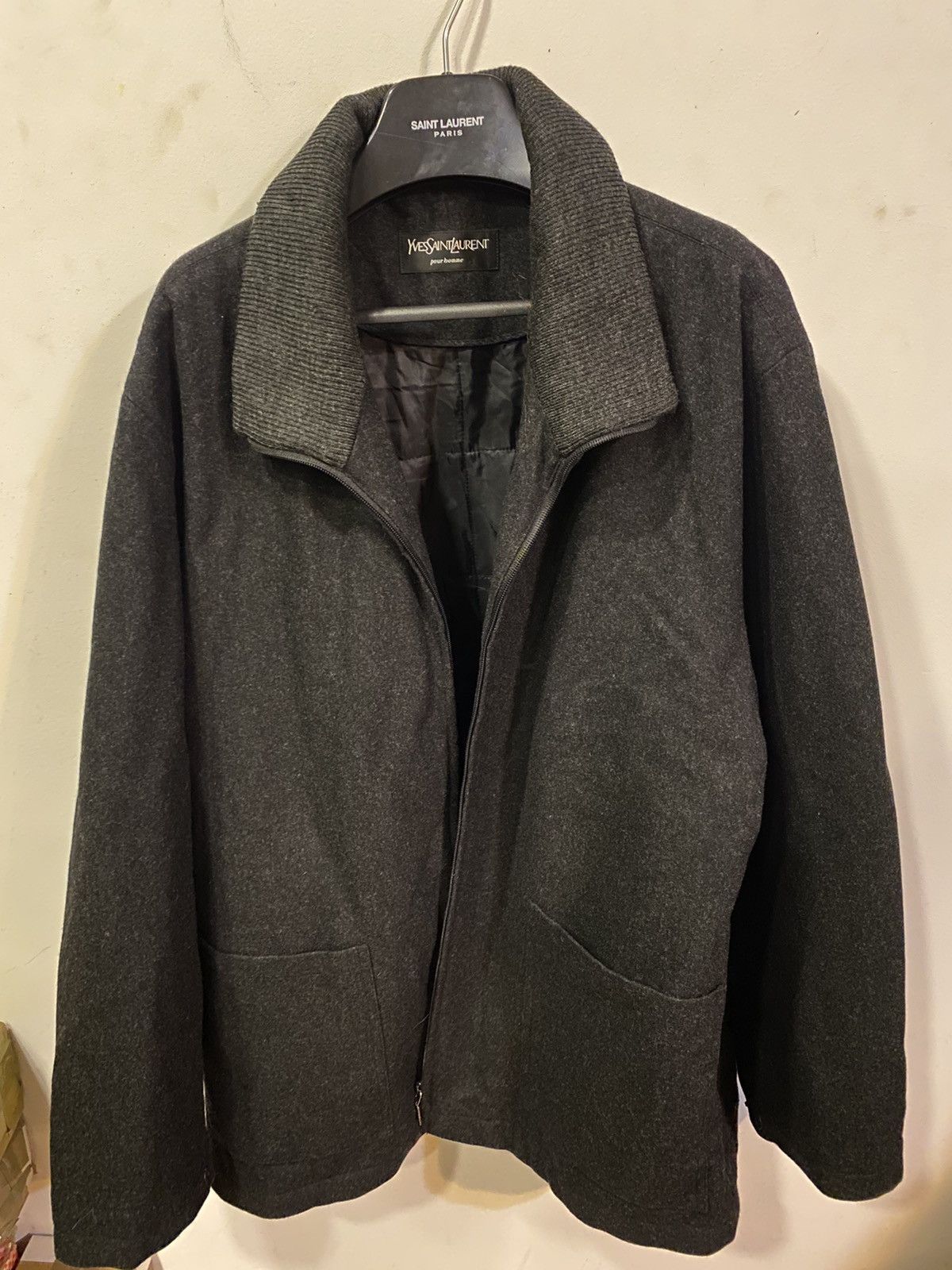 ジャケット・アウター 90sArchive Yves saint laurent wool coat 90s Wool YSL Jacket Soft YSL Coat Short