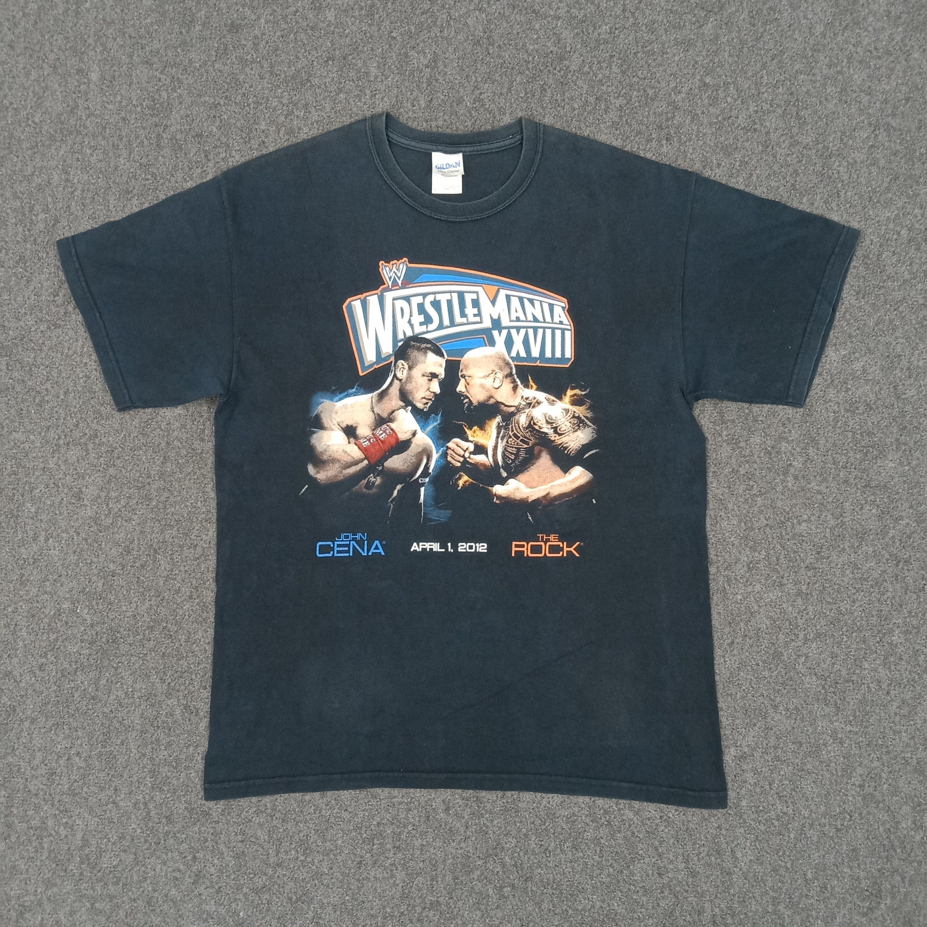 Vintage × WWE × WWF John Cena X The Rock Wrestleman XXVIII Tshirt Size US L / EU 52-54 / 3 - 1 Thumbnail