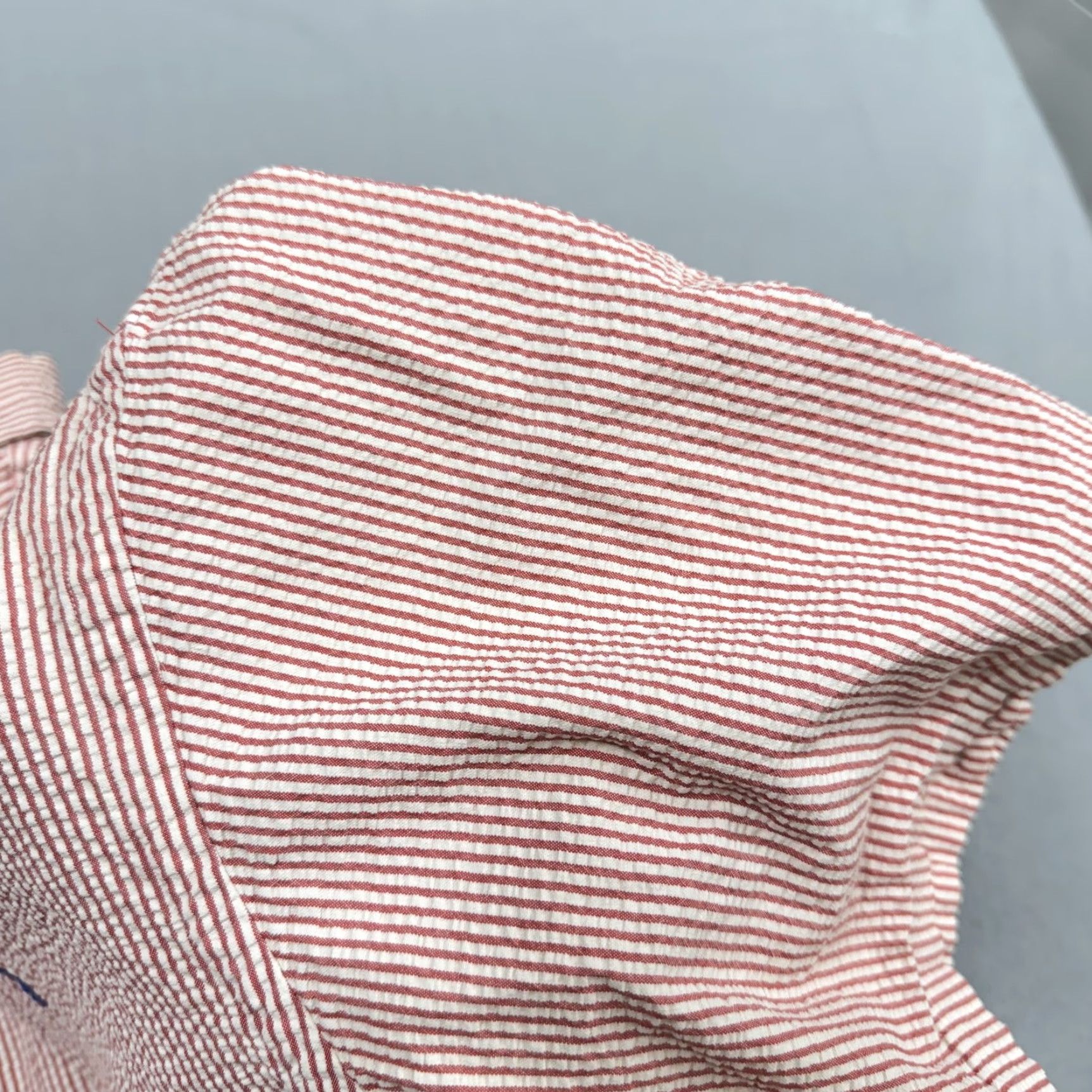Ralph Lauren Ralph Lauren Shirt Mens XL Red Striped Seersucker Button-Down Pony Logo Button Up Casual Summer Vintage: No, Shirts? Size US XL / EU 56 / 4 - 3 Thumbnail