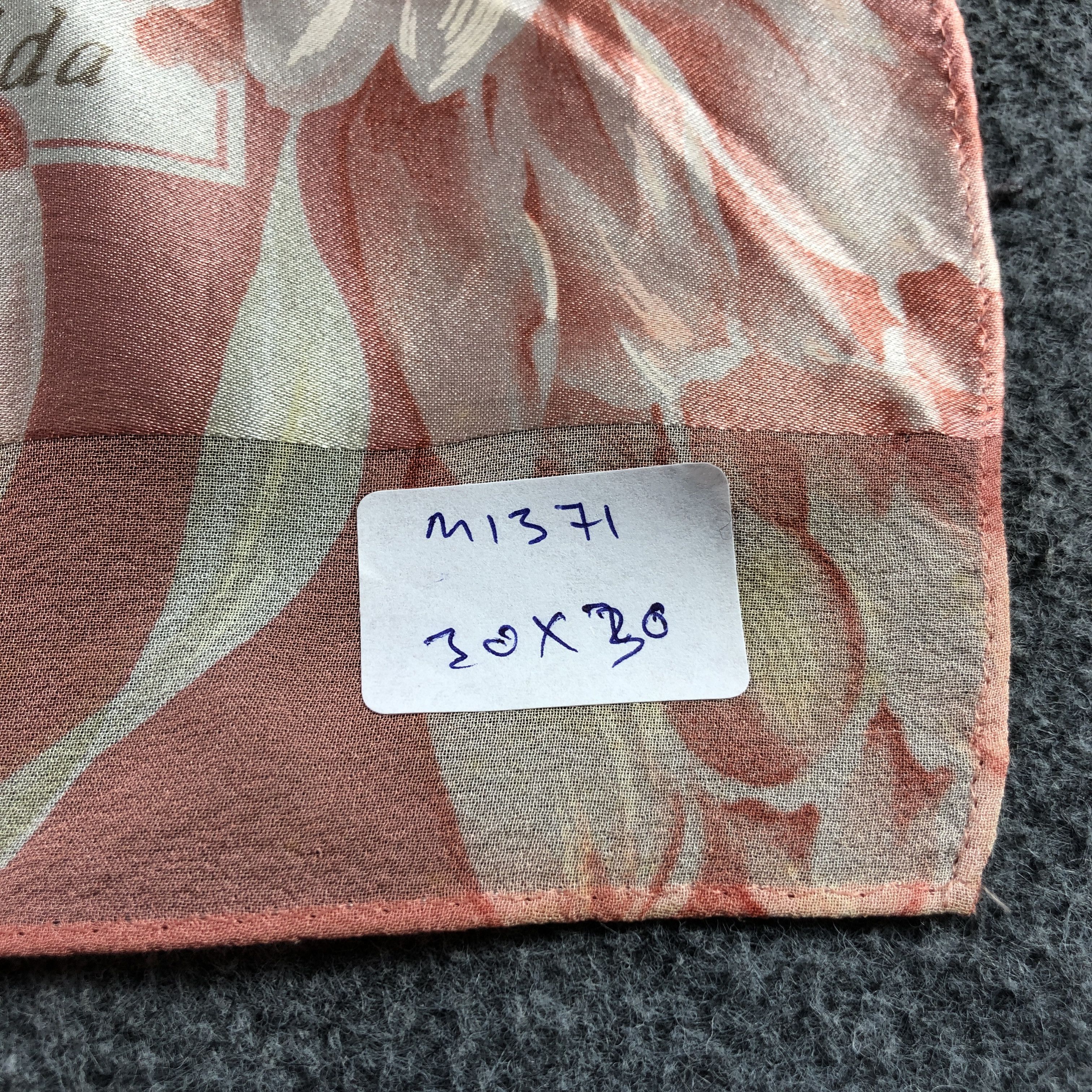 Japanese Brand Jun Ashida Floral Silk Scarf M1371 Size ONE SIZE - 6 Thumbnail