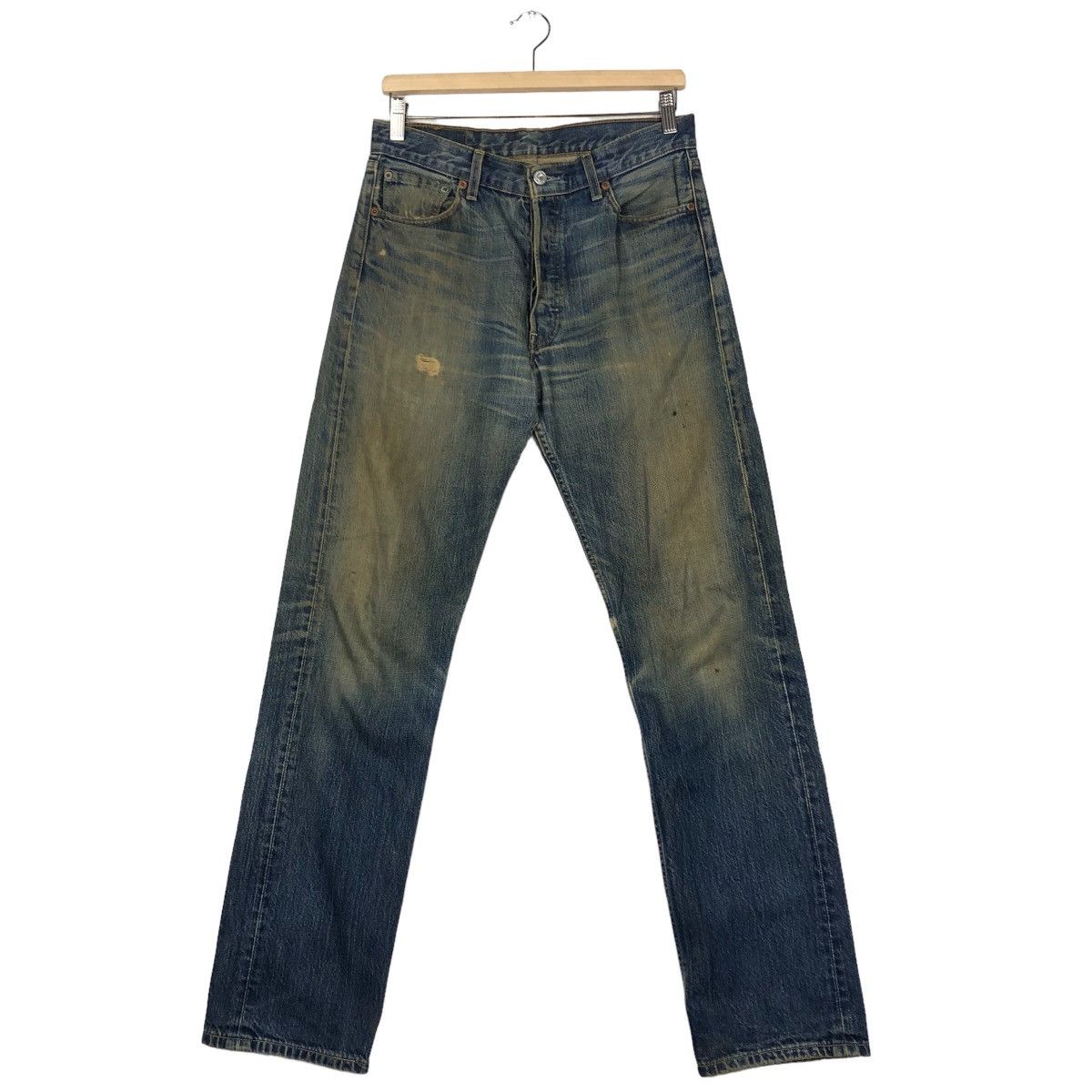 Levi's 🔥Vintage Distressed Denim Rusty Levi’s 501 Travis Scott Size US 30 / EU 46 - 1 Thumbnail
