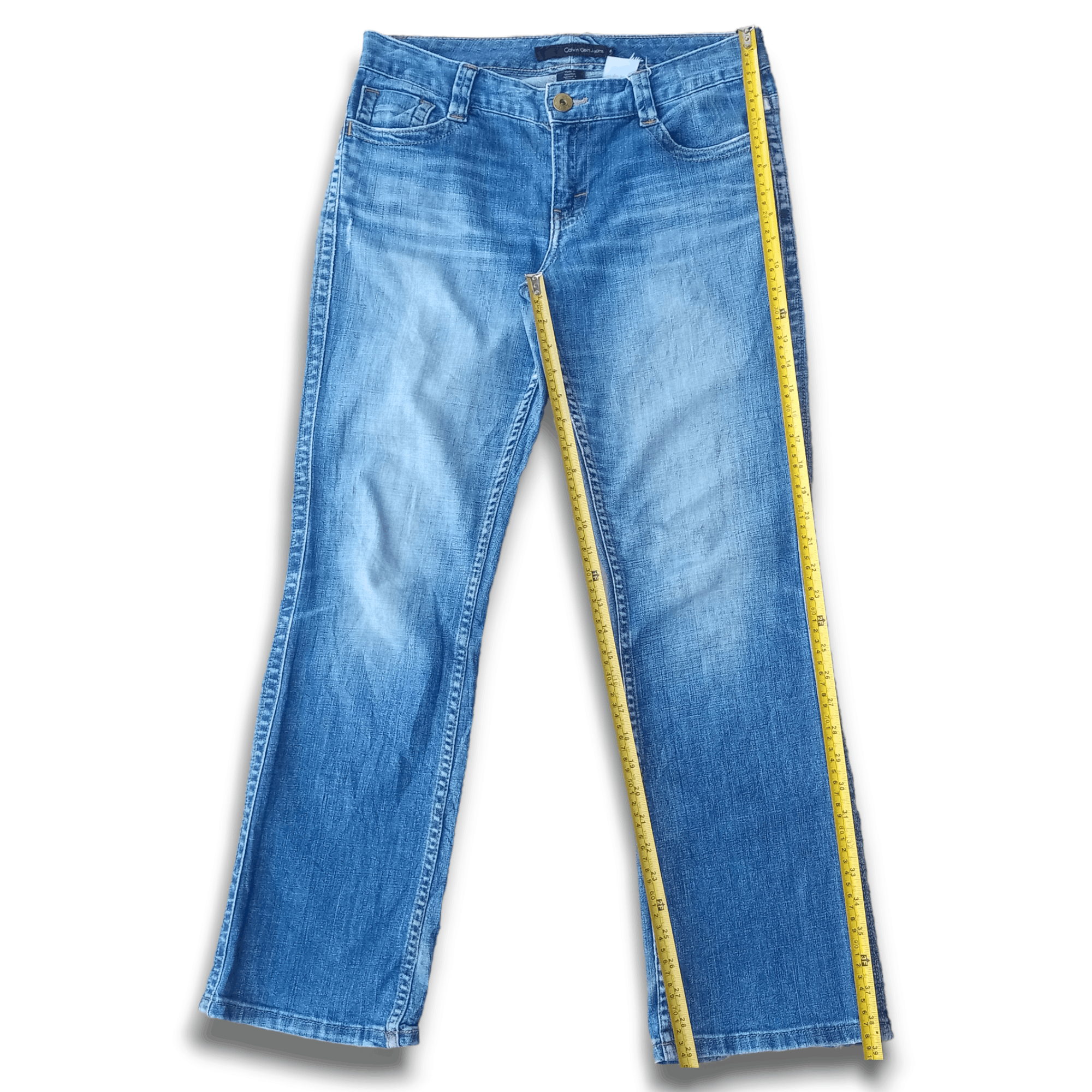Calvin Klein Vintage Calvin Klein Blue Wah Distressed Flare Jeans 32x30 Size US 32 / EU 48 - 7 Thumbnail
