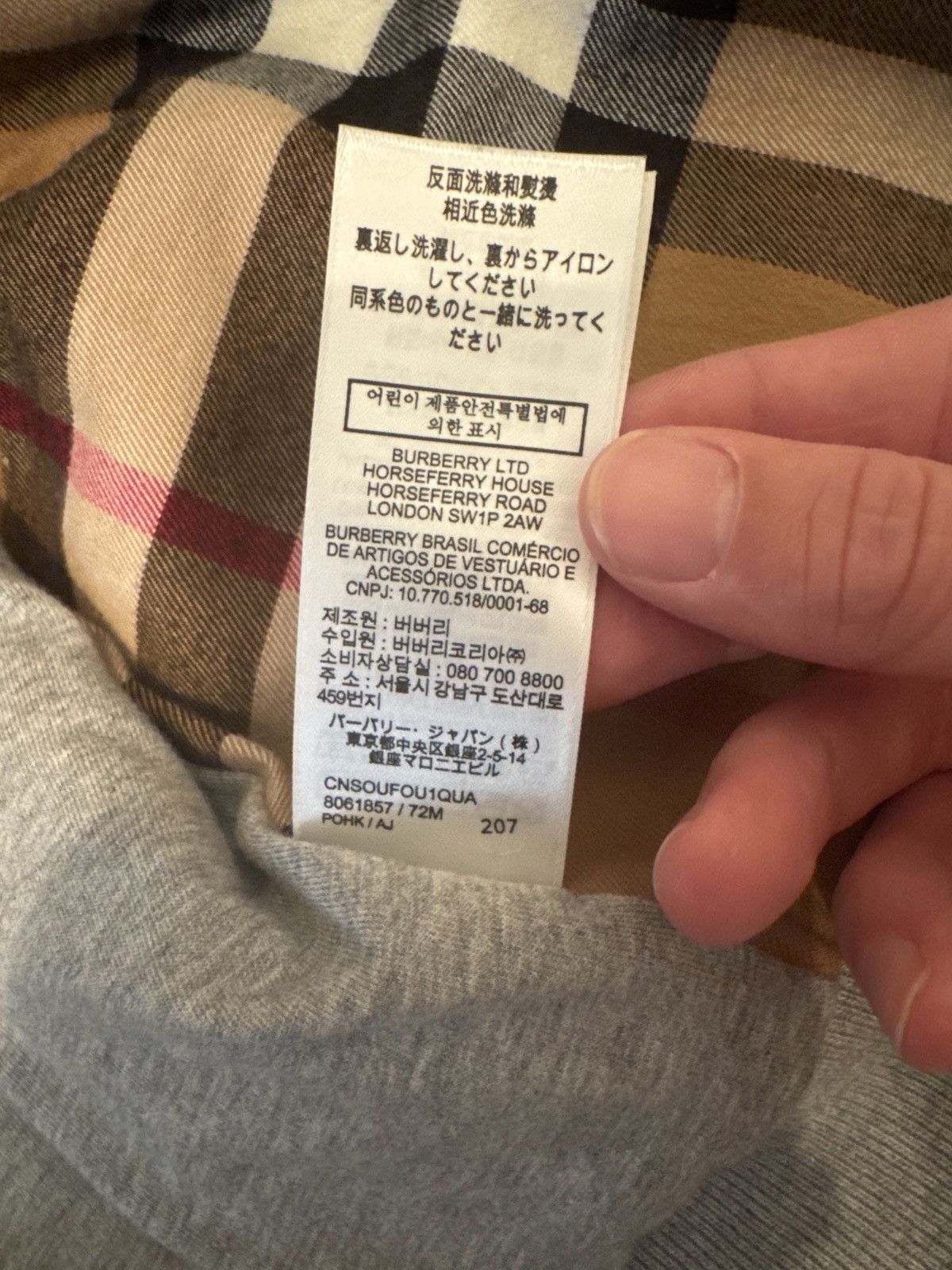 Burberry Burberry Letter Graphic Cotton Blend Zip Hoodie Size US XS / EU 42 / 0 - 11 Thumbnail