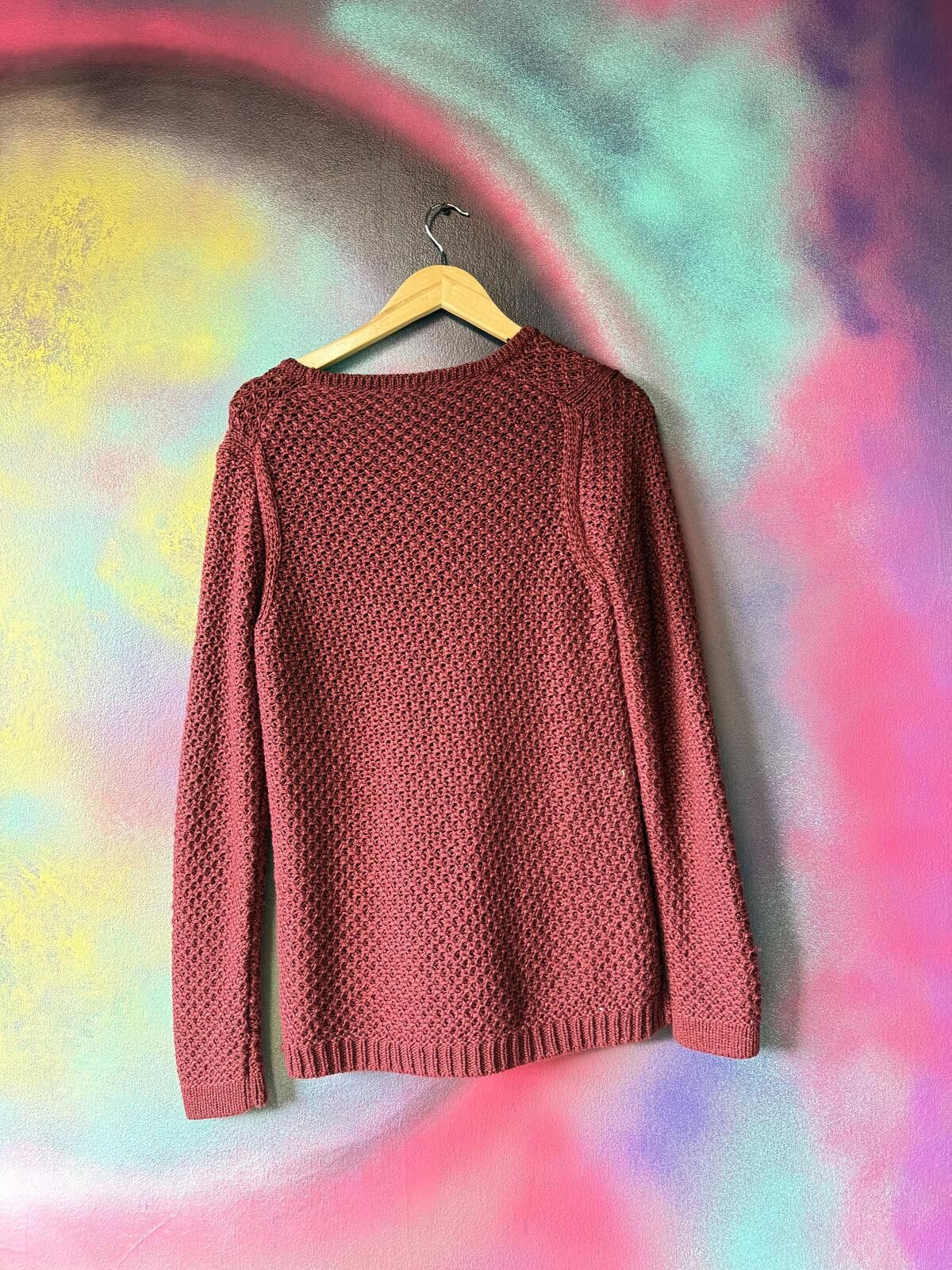 Other Burgundy knit sweater in size L Size ONE SIZE - 5 Thumbnail