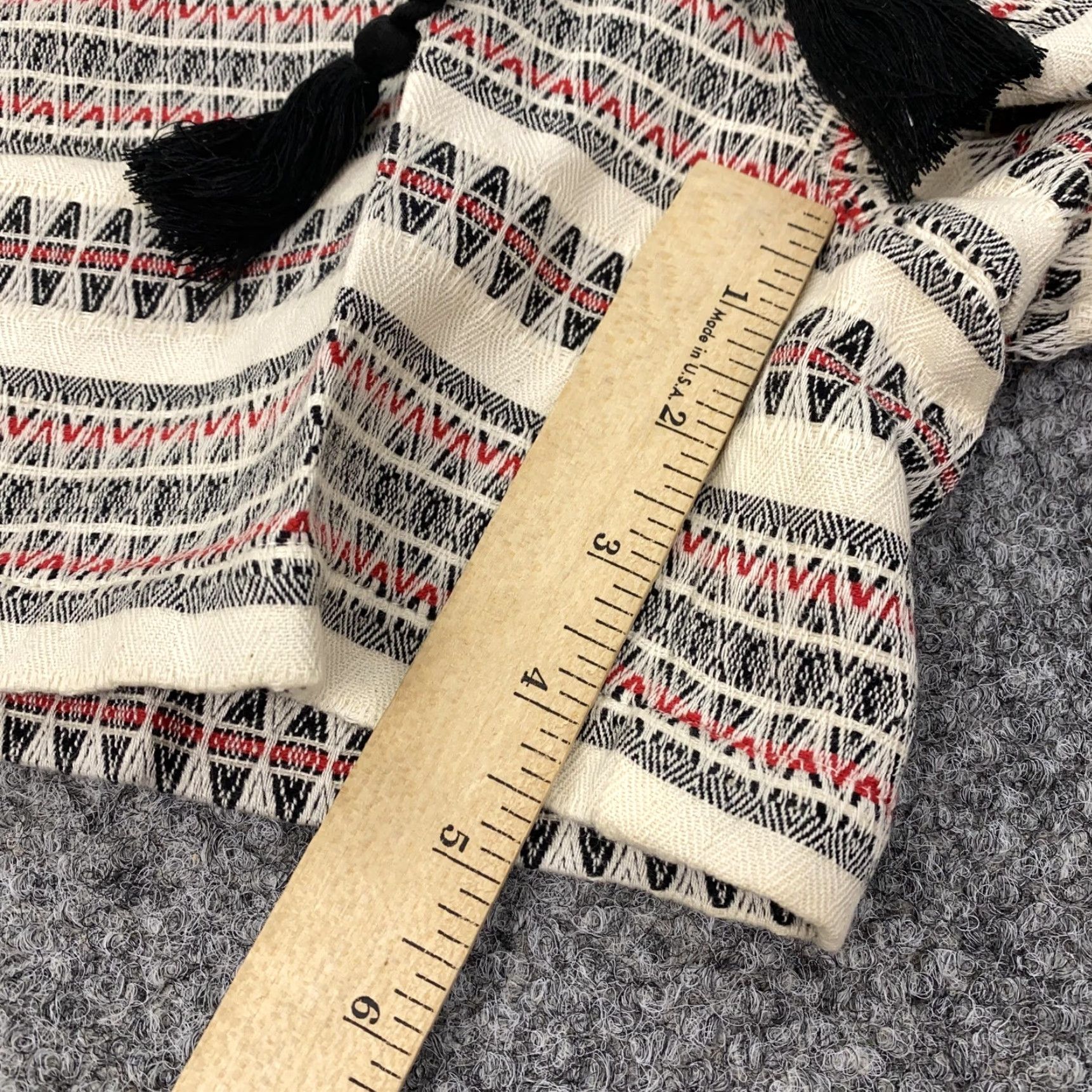 Vintage Garnet Hill Womens Shorts 14 Organic Cotton Drawstring Boho Geometric Aztec Size 36" / US 14 / IT 50 - 4 Thumbnail