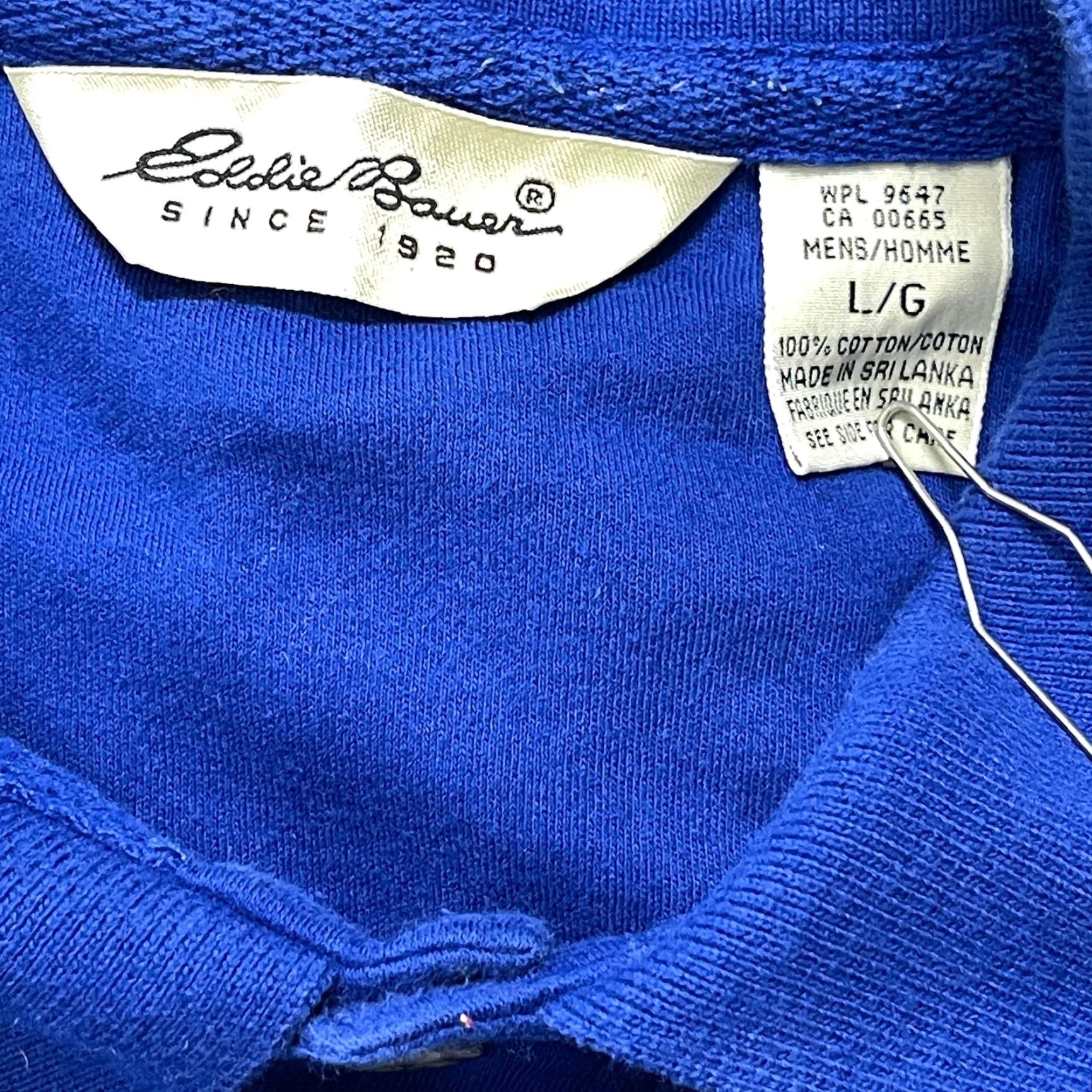 Eddie Bauer VINTAGE Eddie Bauer Polo Shirt Mens L Blue 100% Cotton Short Sleeve Preppy Golf Shirt Regular Fit Mens Size US L / EU 52-54 / 3 - 5 Thumbnail