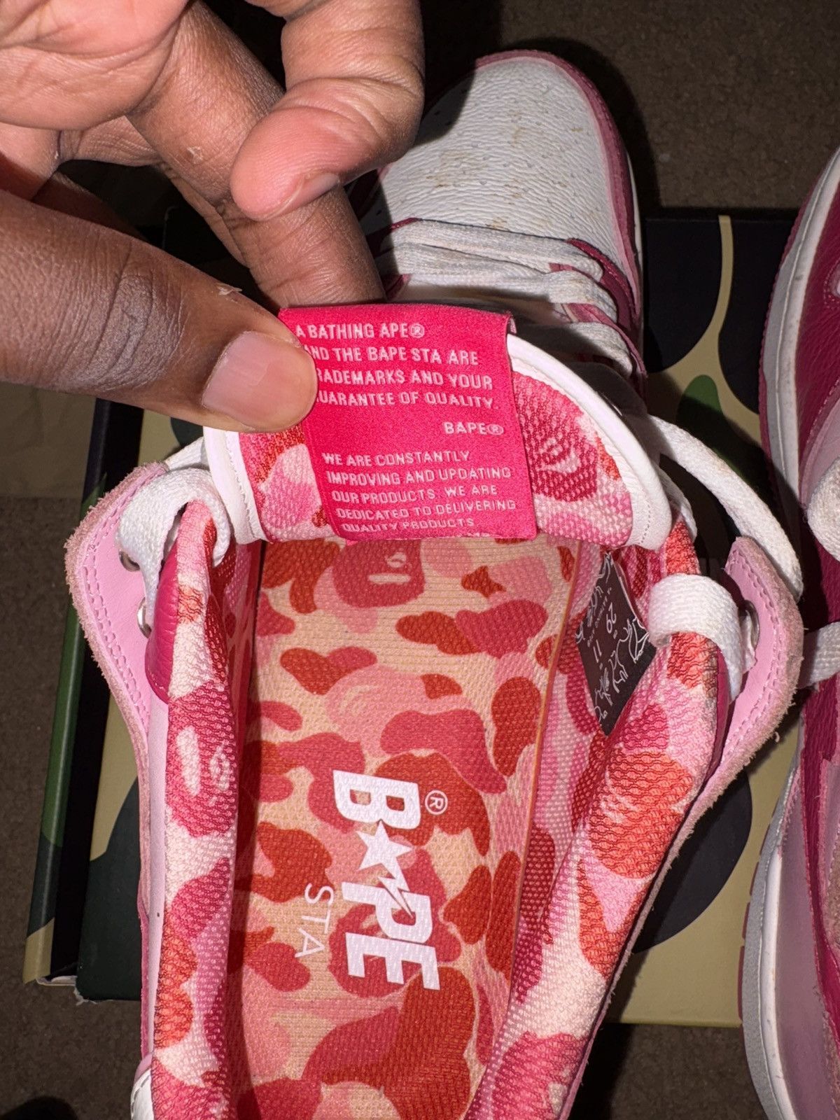 Bape Pink Sb Bapesta Size US 11 / EU 44 - 6 Thumbnail