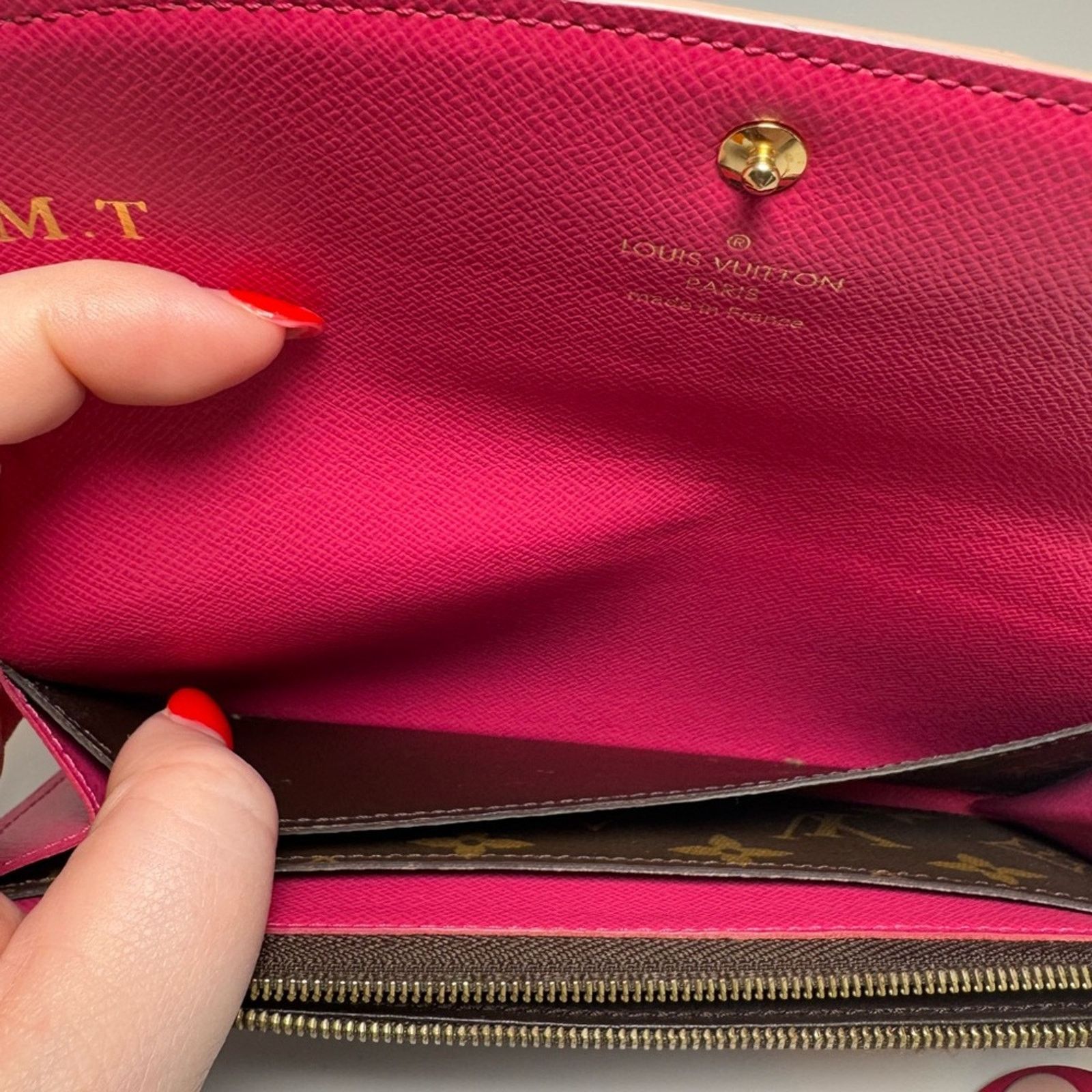 Louis Vuitton Louis Vuitton Emilie Bloom Pink Fuchsia Monogram Wallet Size ONE SIZE - 9 Thumbnail