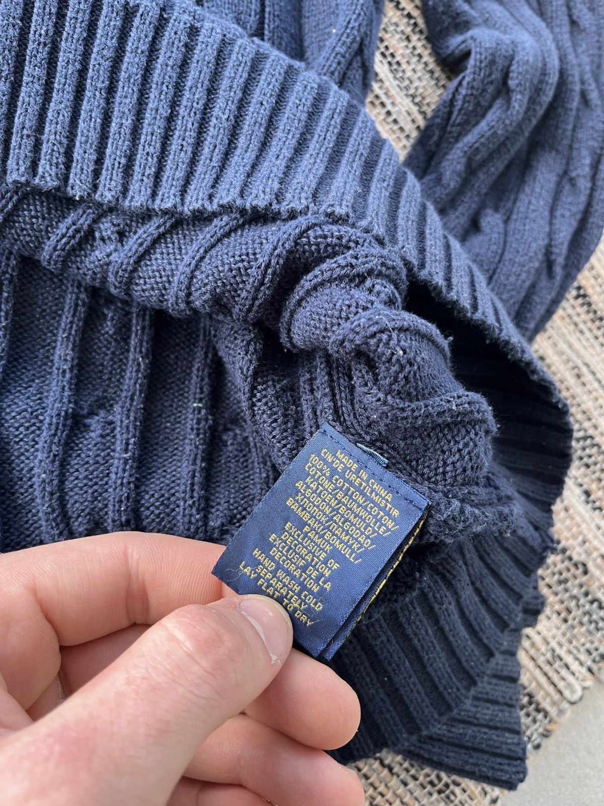 Polo Ralph Lauren Vintage Polo Ralph Lauren Navy Knit Sweater Y2K Avantgarde Size XL / US 12-14 / IT 48-50 - 17 Thumbnail
